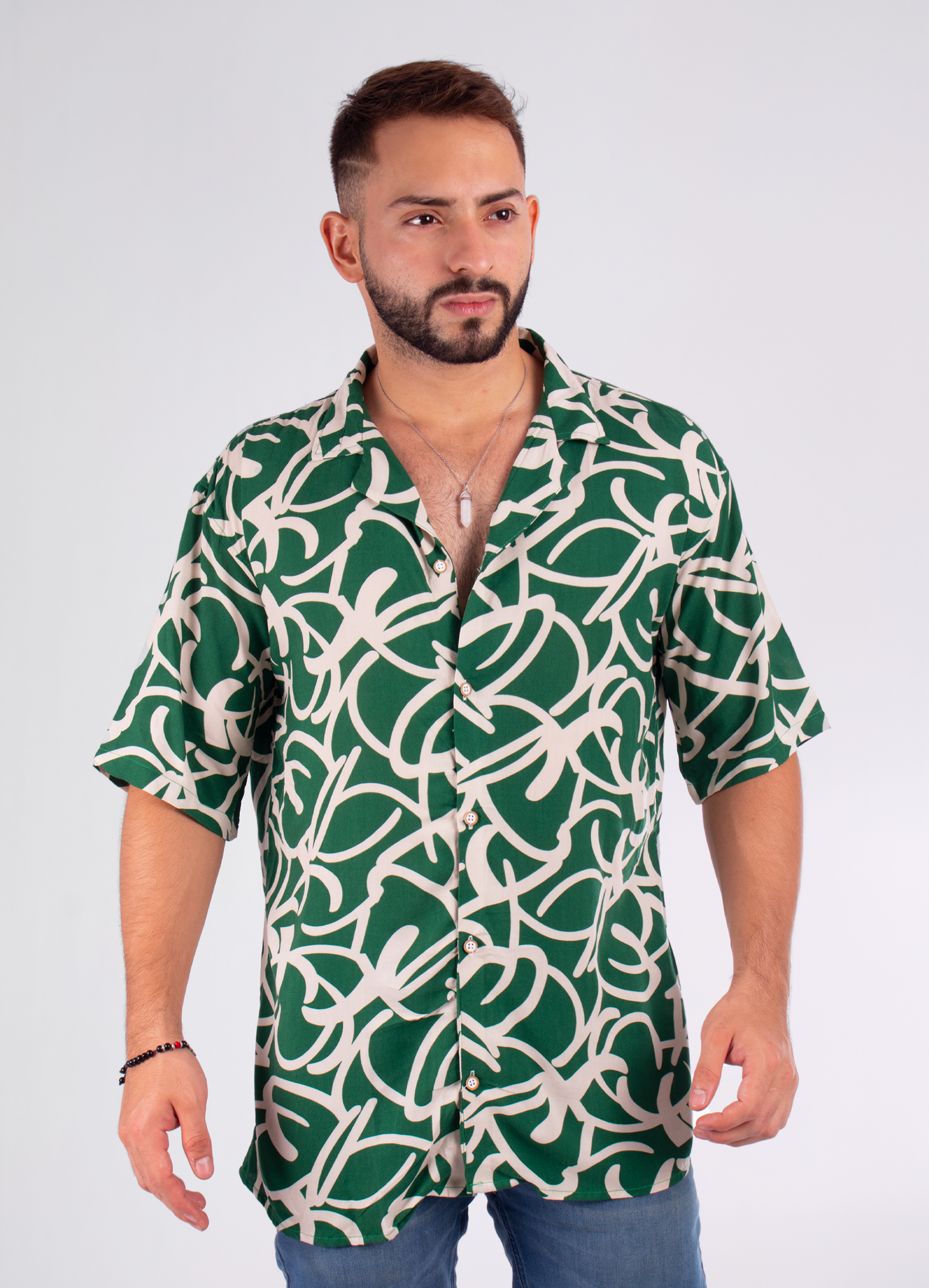 Camisa hombre oversize verde