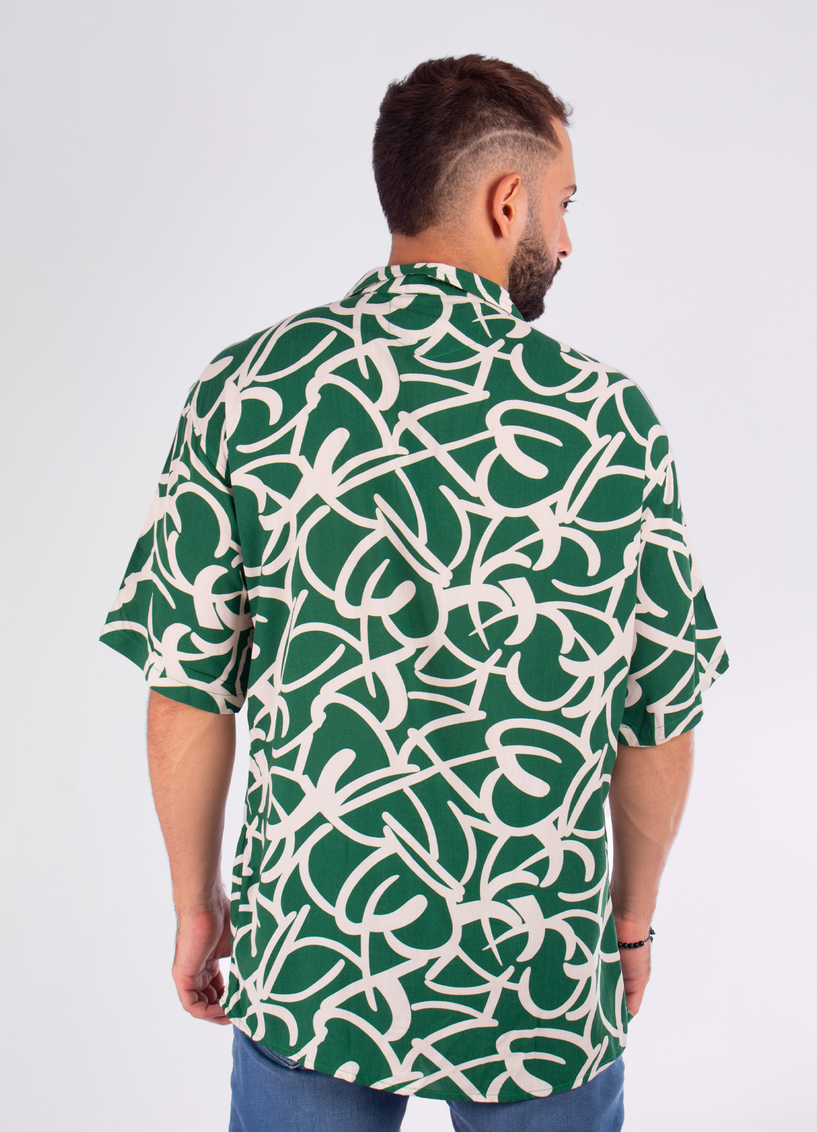 Camisa hombre oversize verde