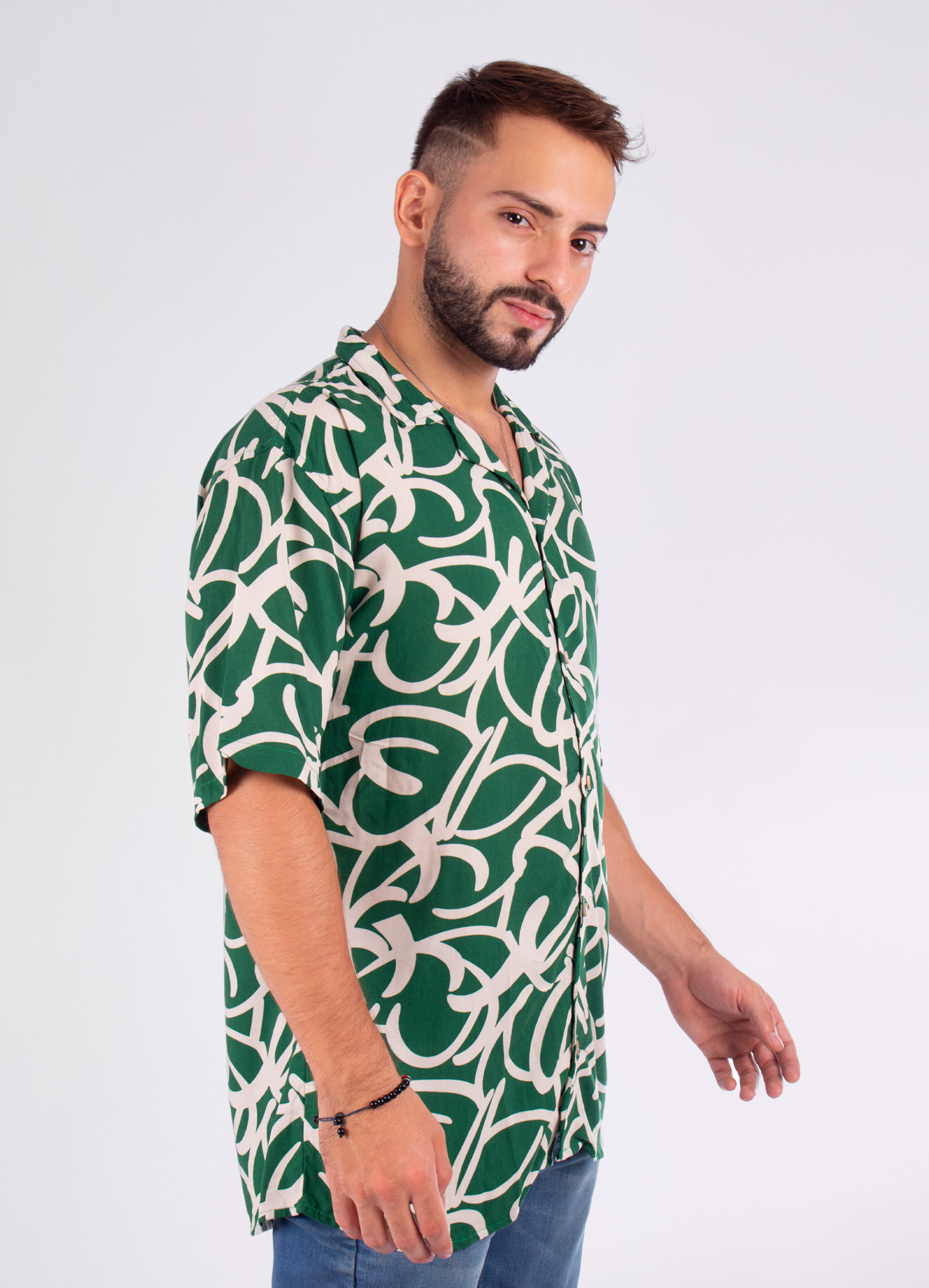 Camisa hombre oversize verde
