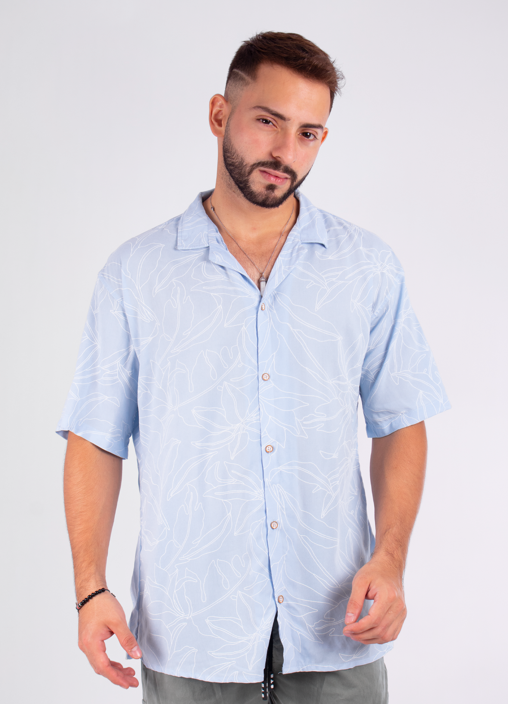 Camisa hombre oversize Azul