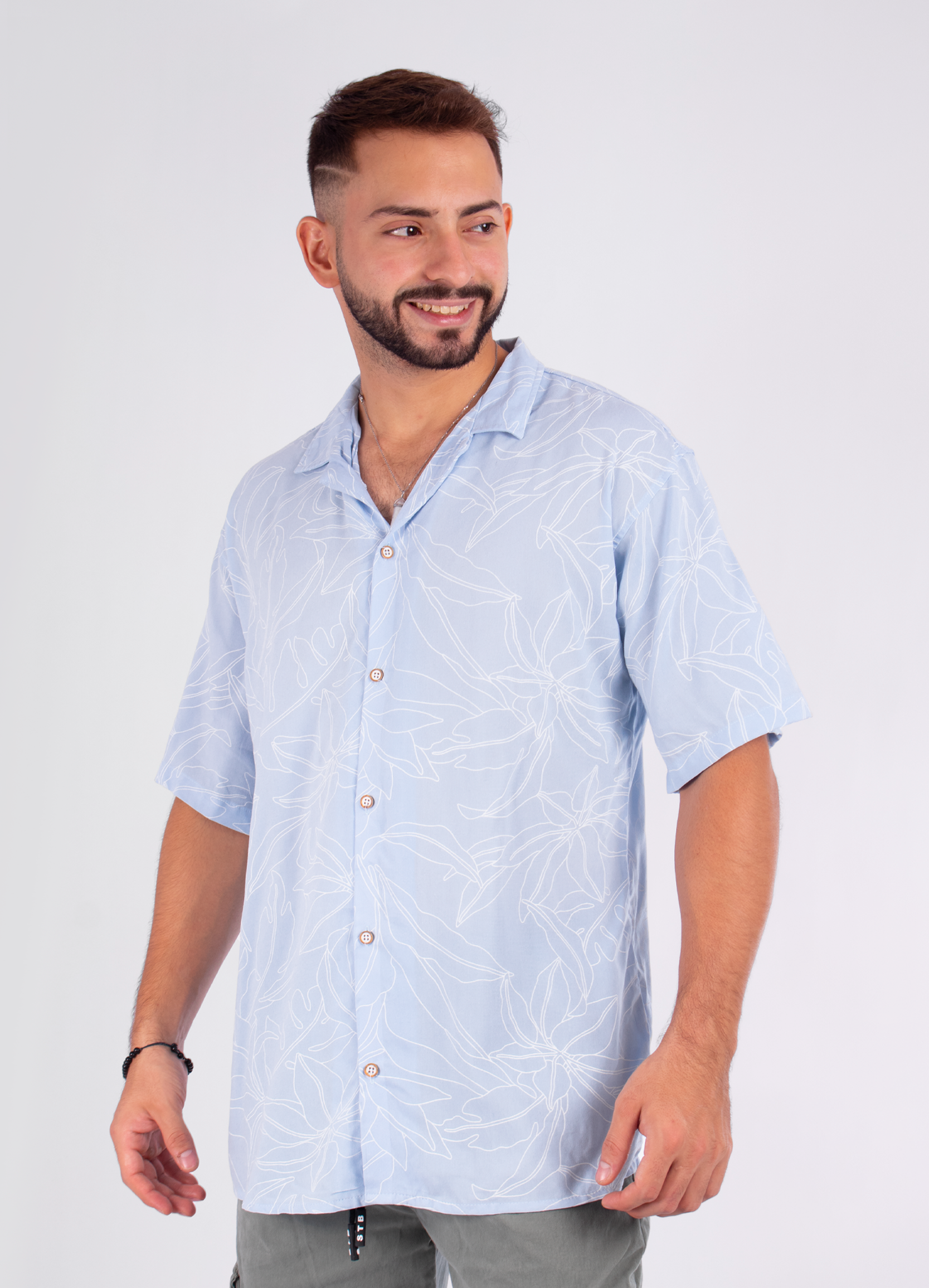Camisa hombre oversize Azul