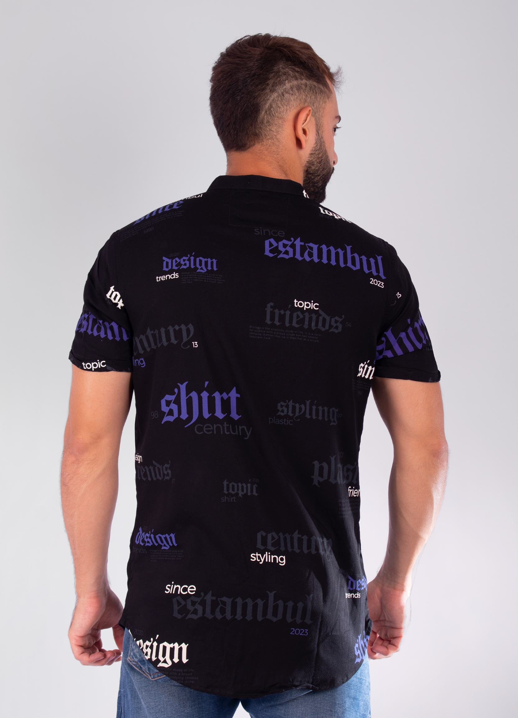 Camisa hombre sing since negra