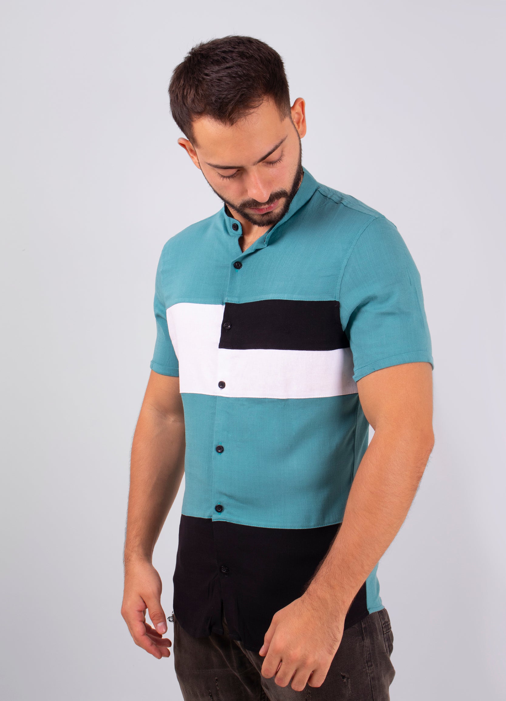 Camisa hombre Corte verde