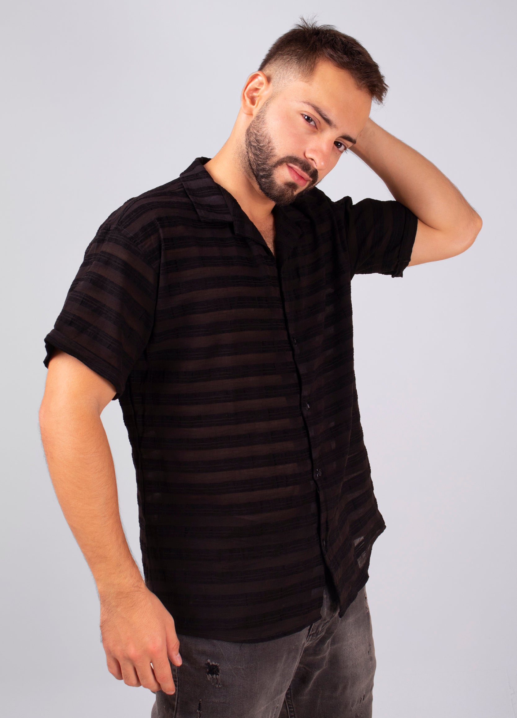 Camisa Oversize hombre Textura