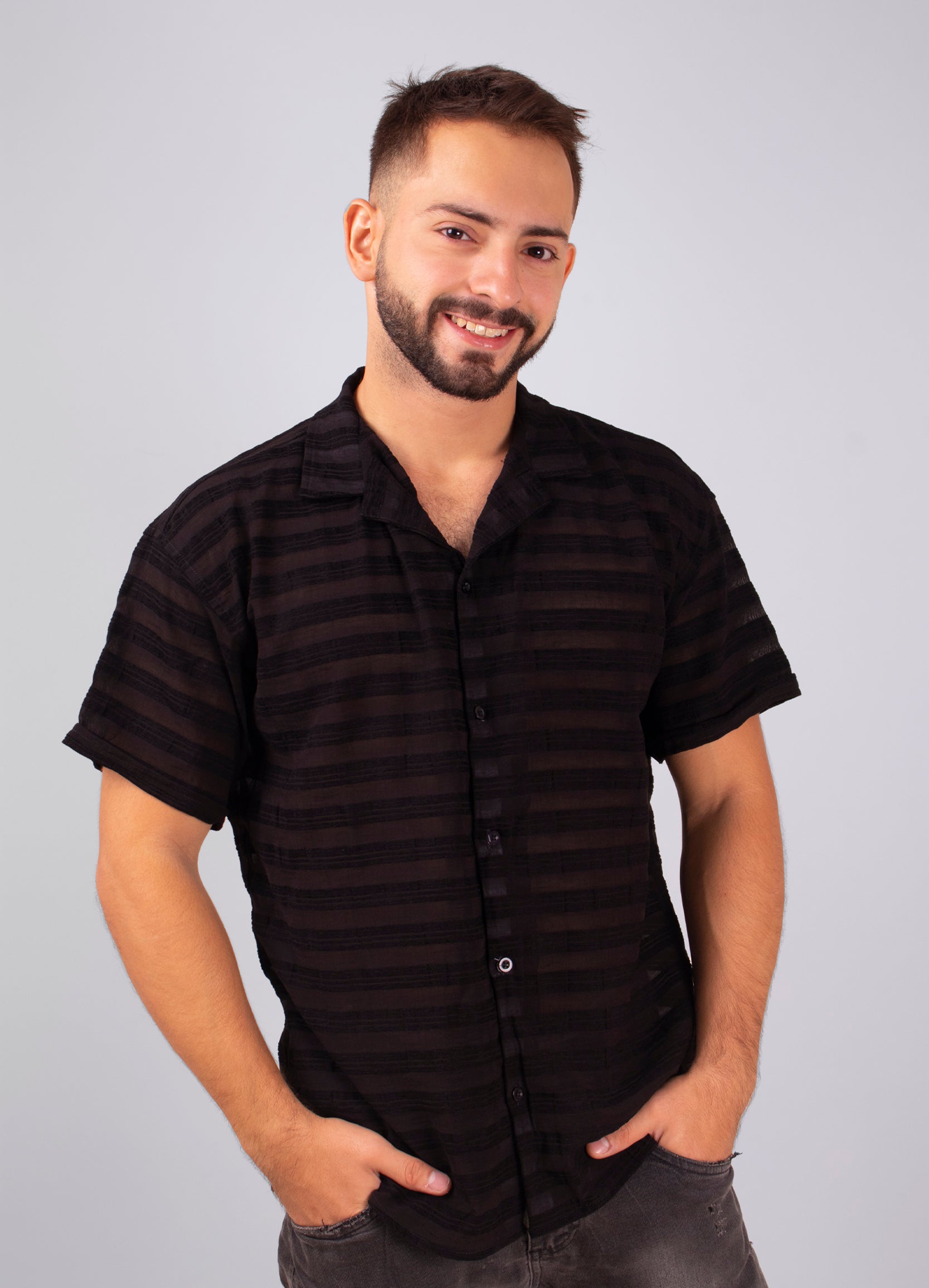 Camisa Oversize hombre Textura