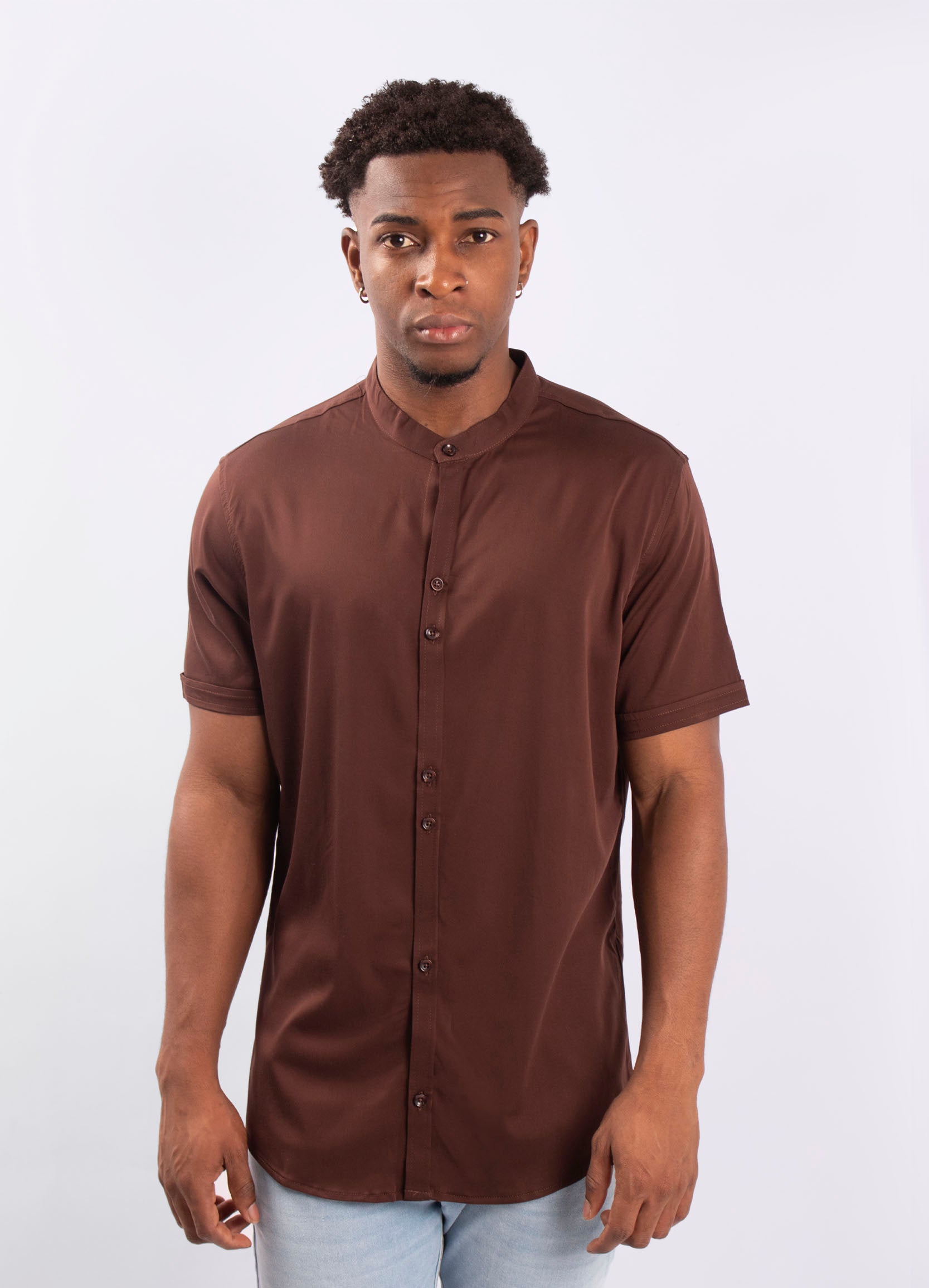 Camisa hombre Básica Cafe