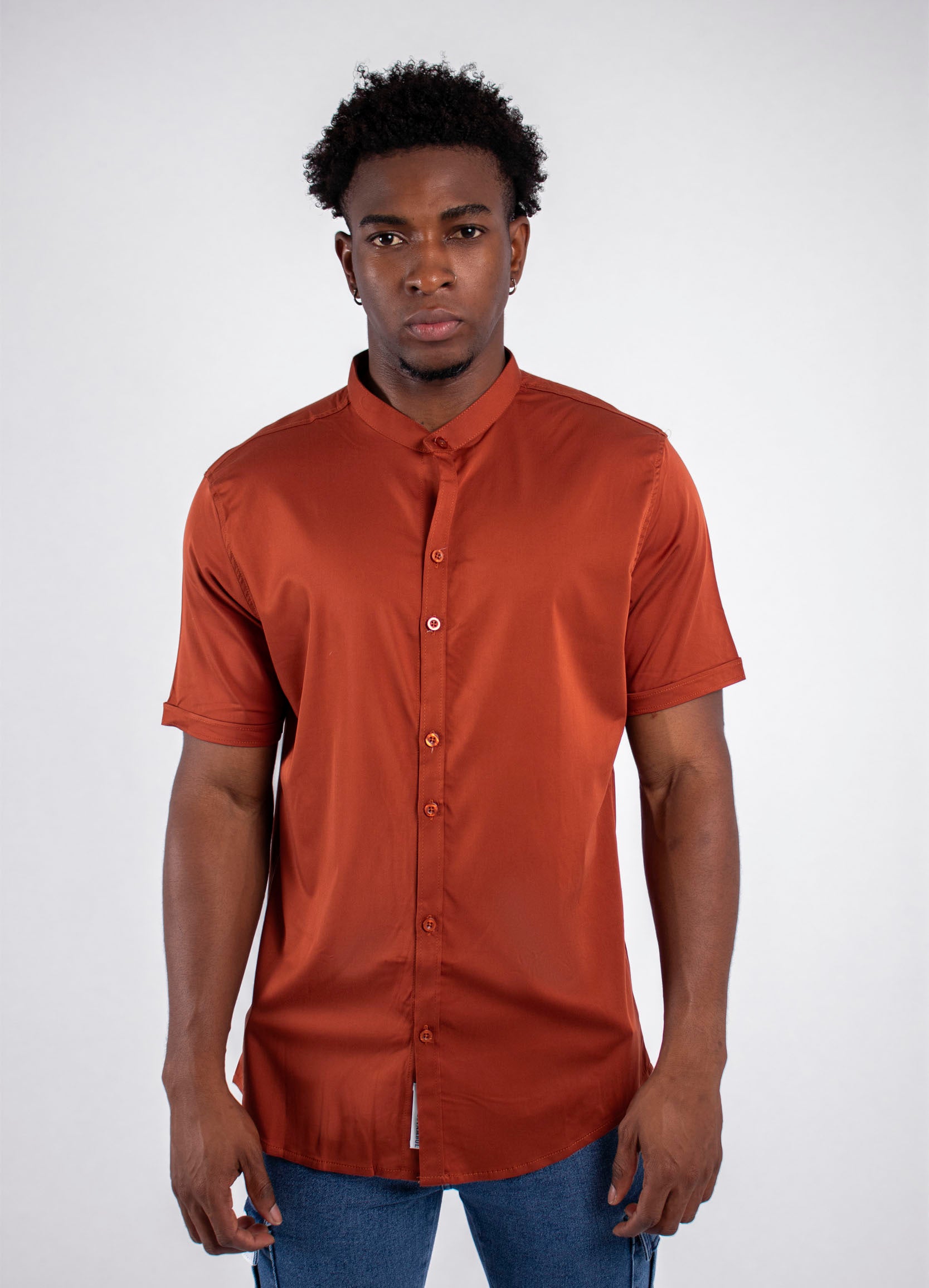 Camisa hombre Básica Terracota