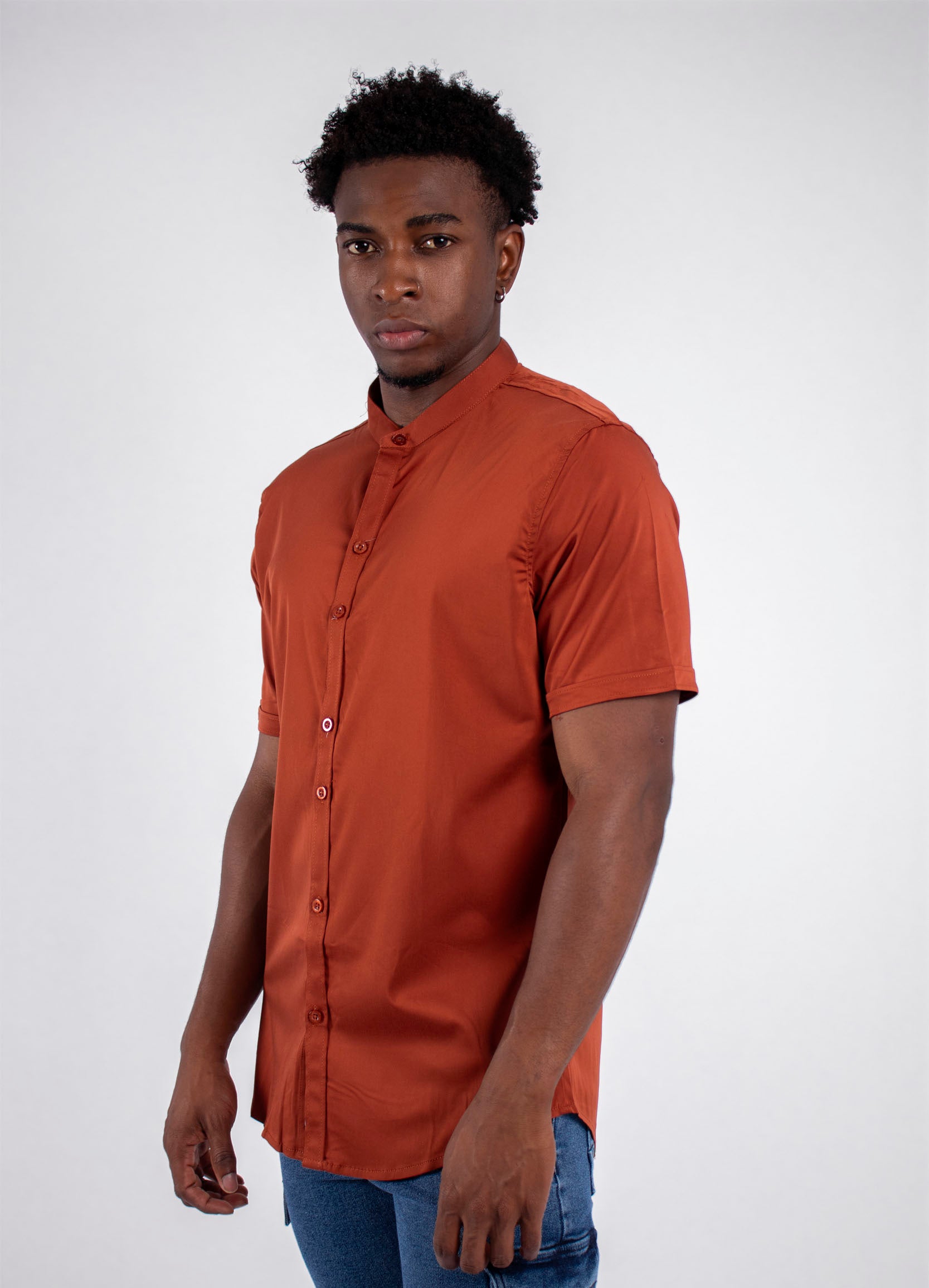 Camisa hombre Básica Terracota