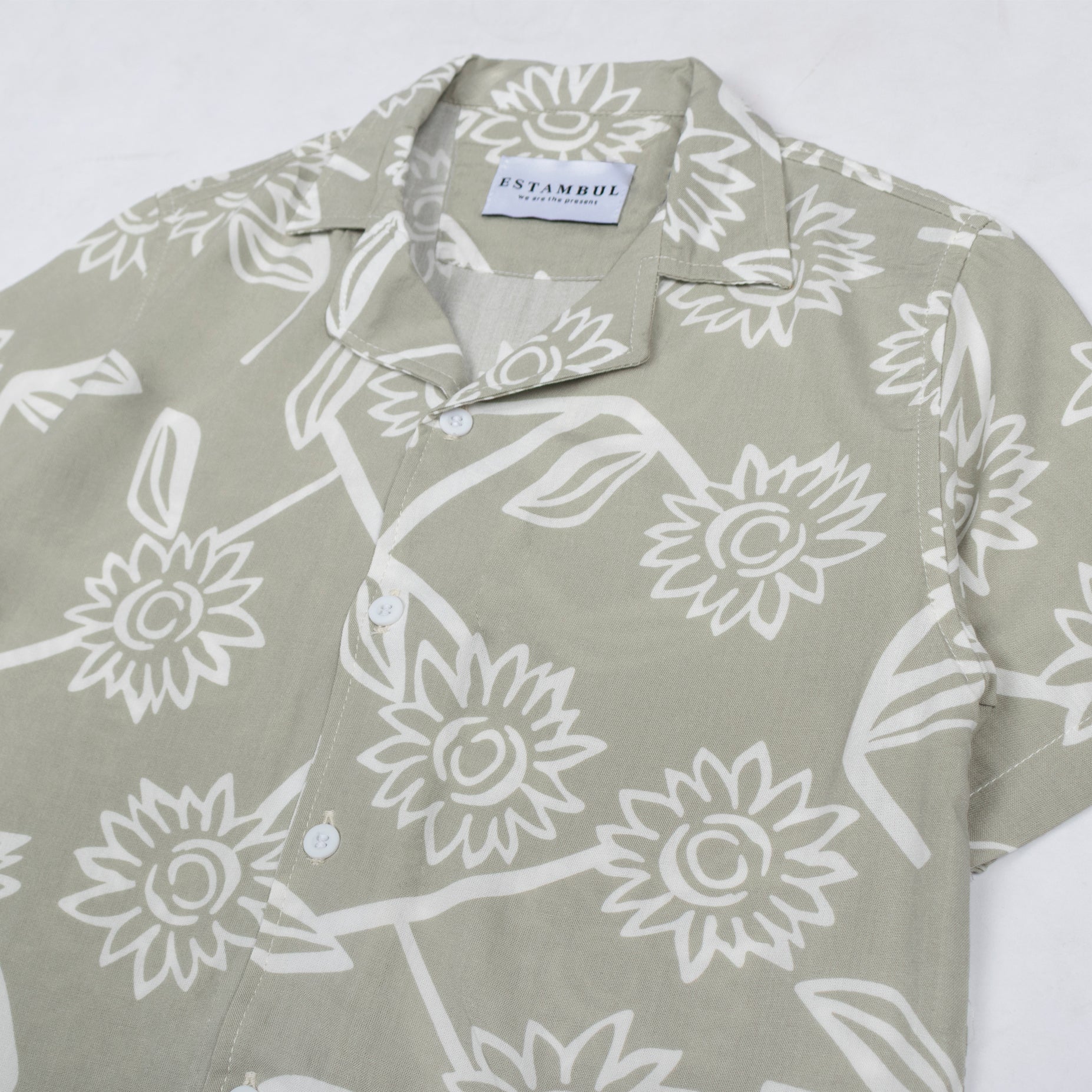 Camisa niño textura verde