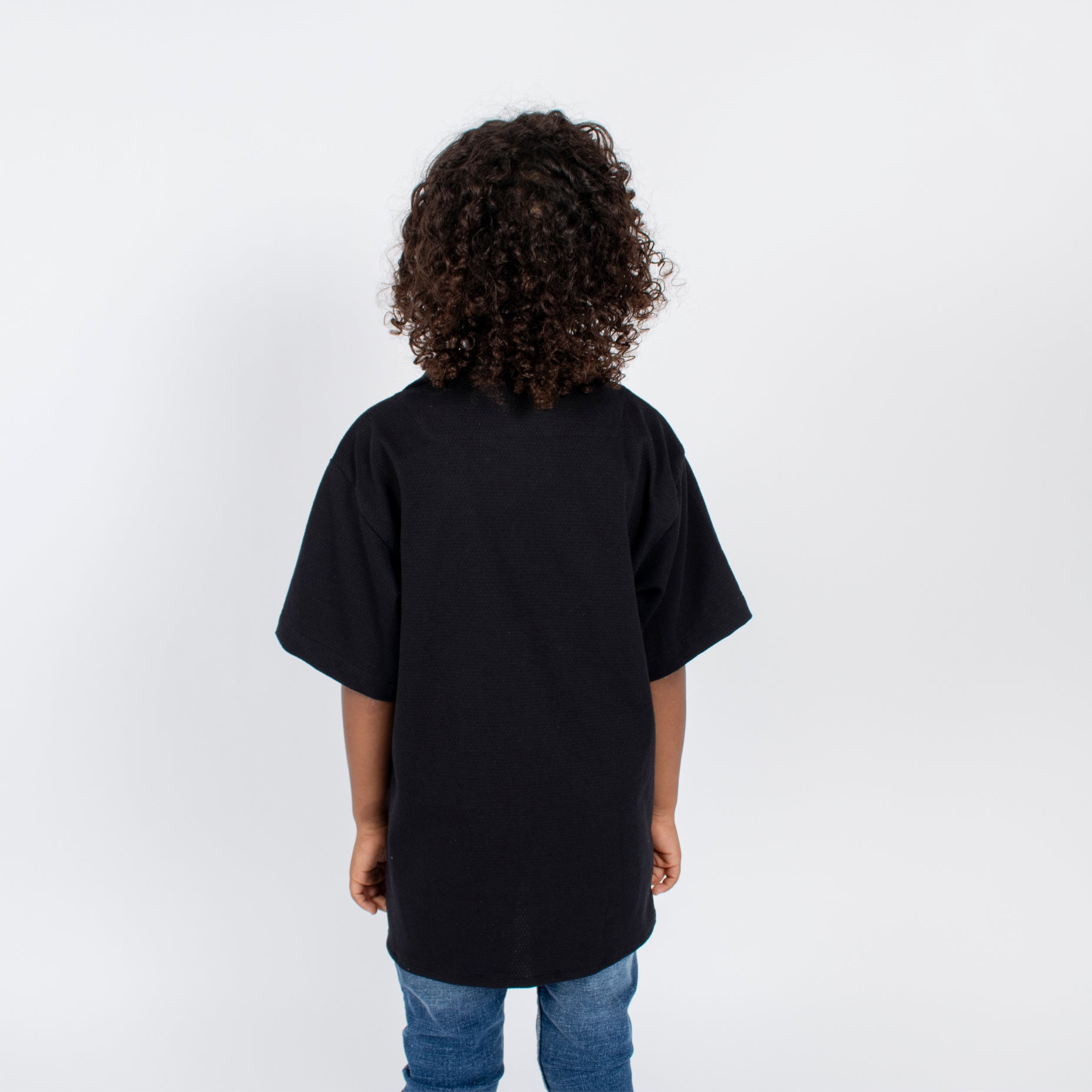 Camisa niño textura negra