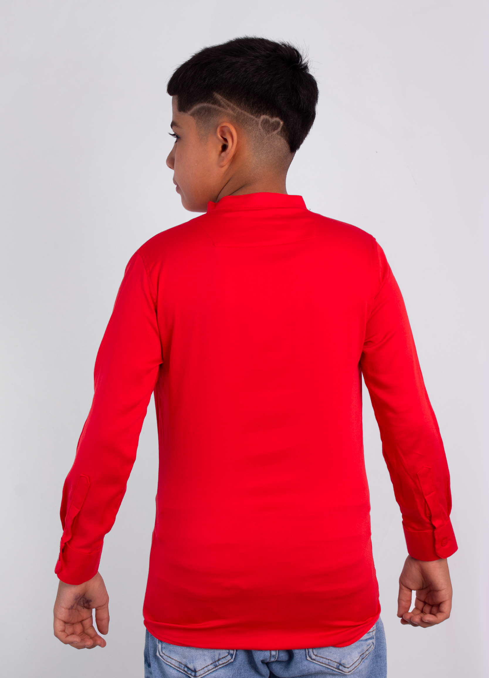 Camisa niño manga larga cuello nerú