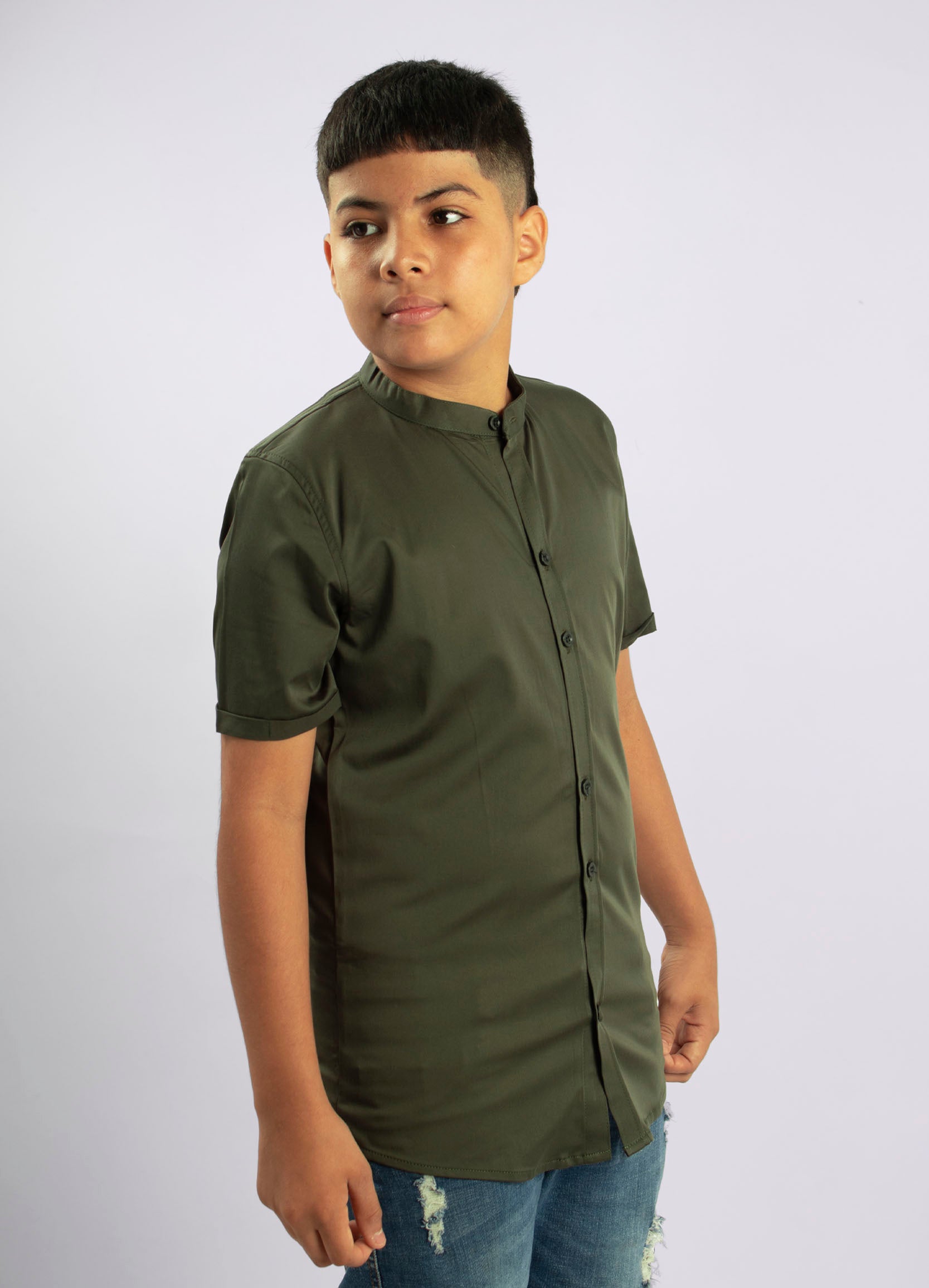 Camisa niño basica Estambul Verde