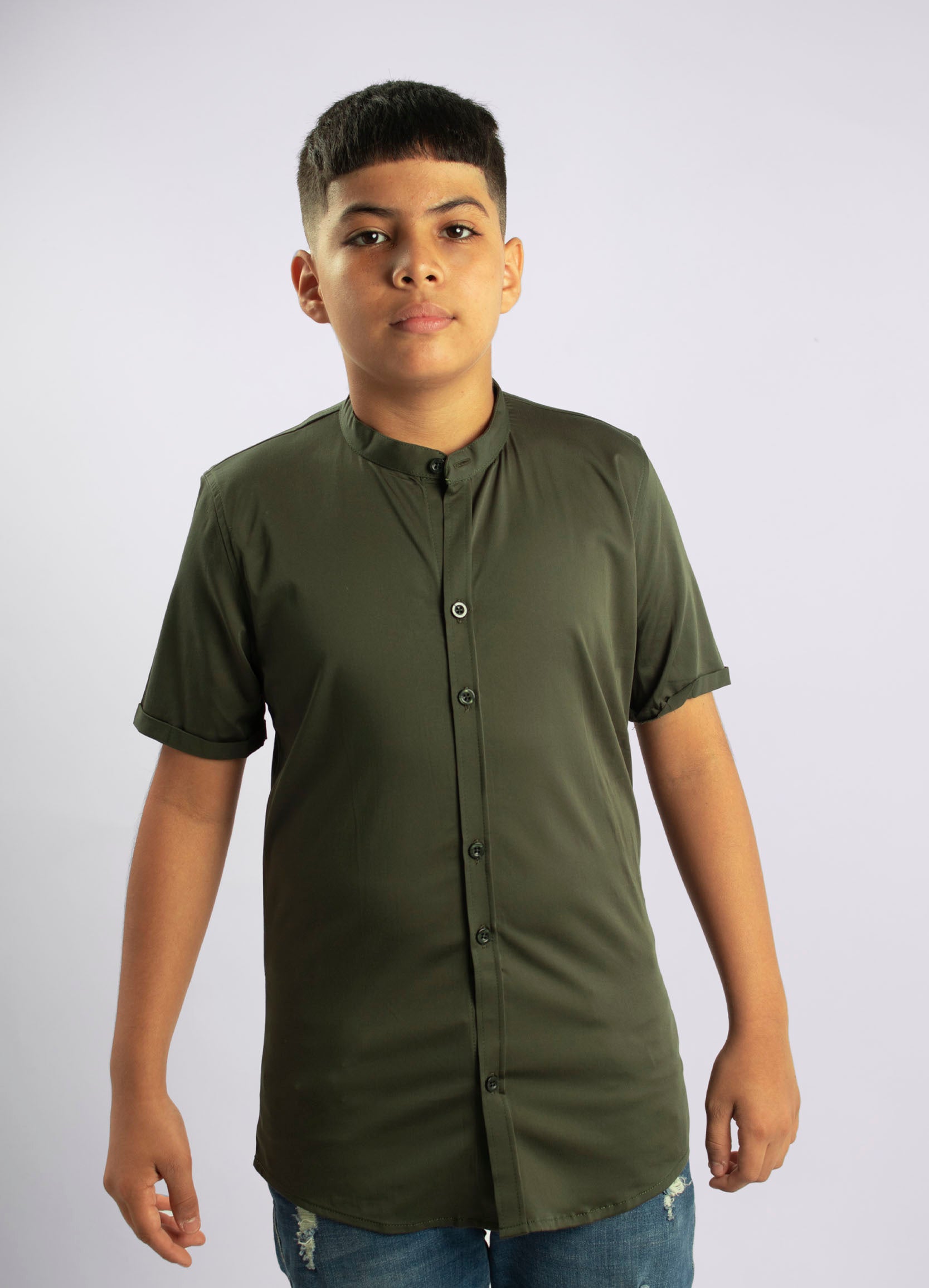 Camisa niño basica Estambul Verde