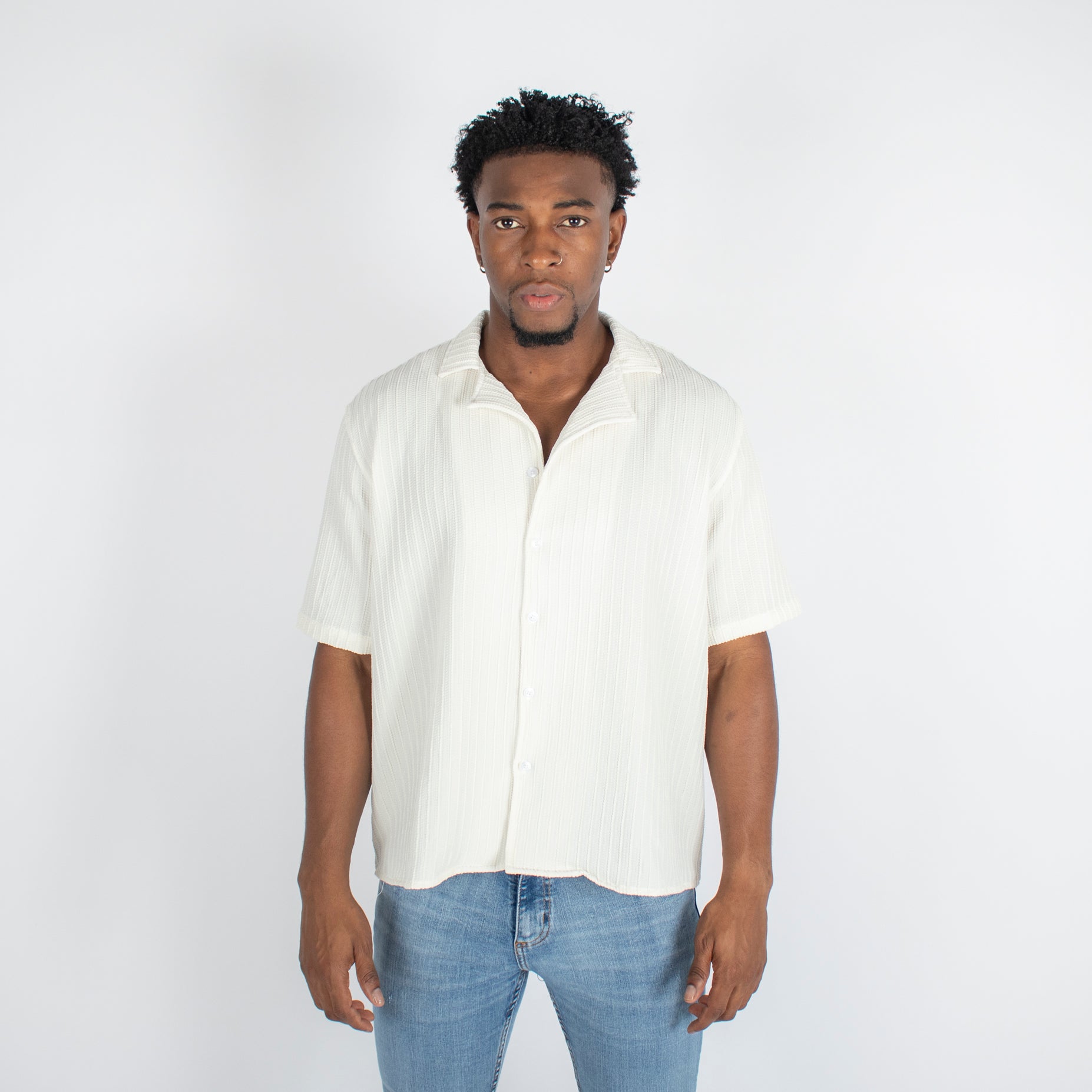 Camisa hombre cuello sport