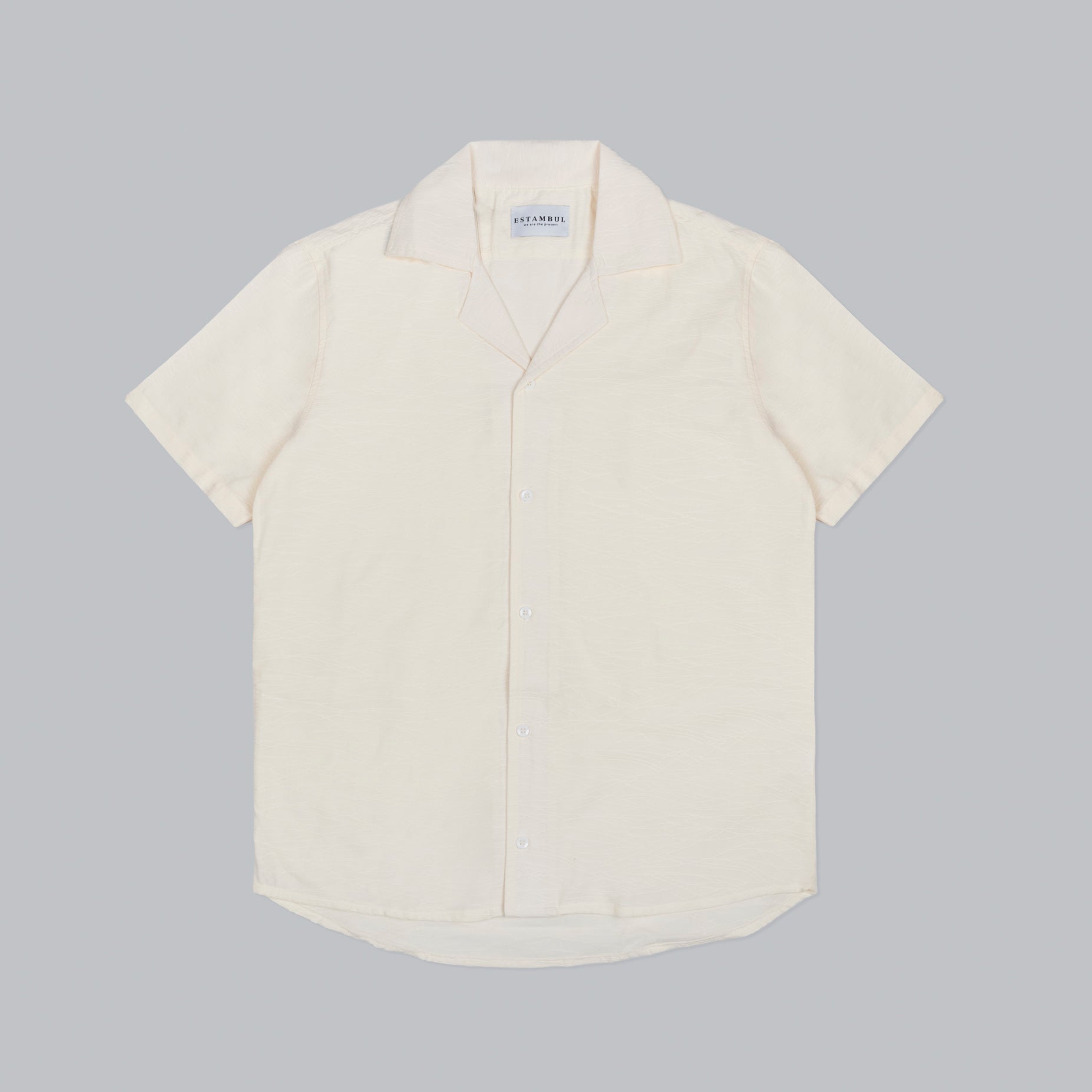 Camisa hombre textura cuello sport