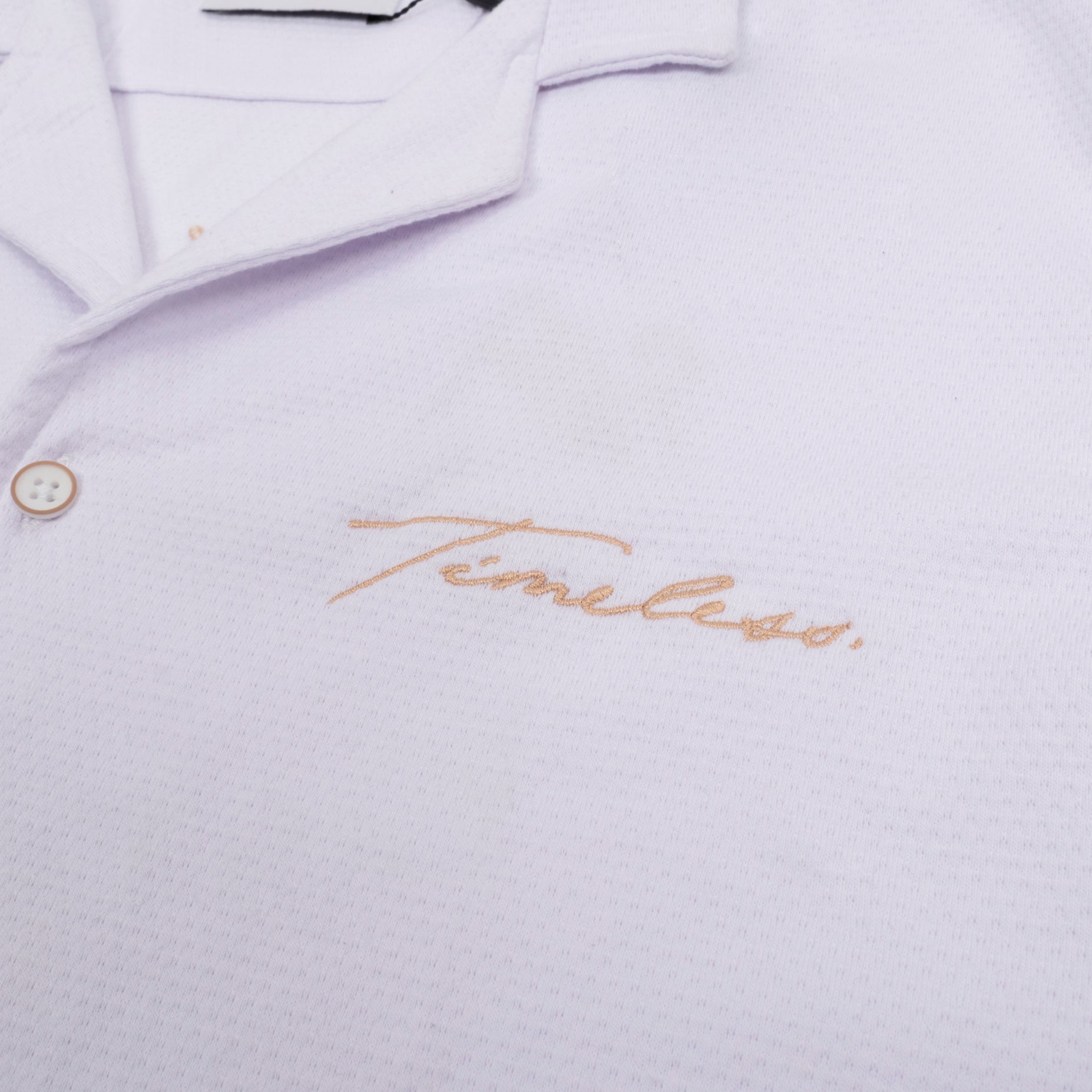 Camisa hombre cuello textura Blanca