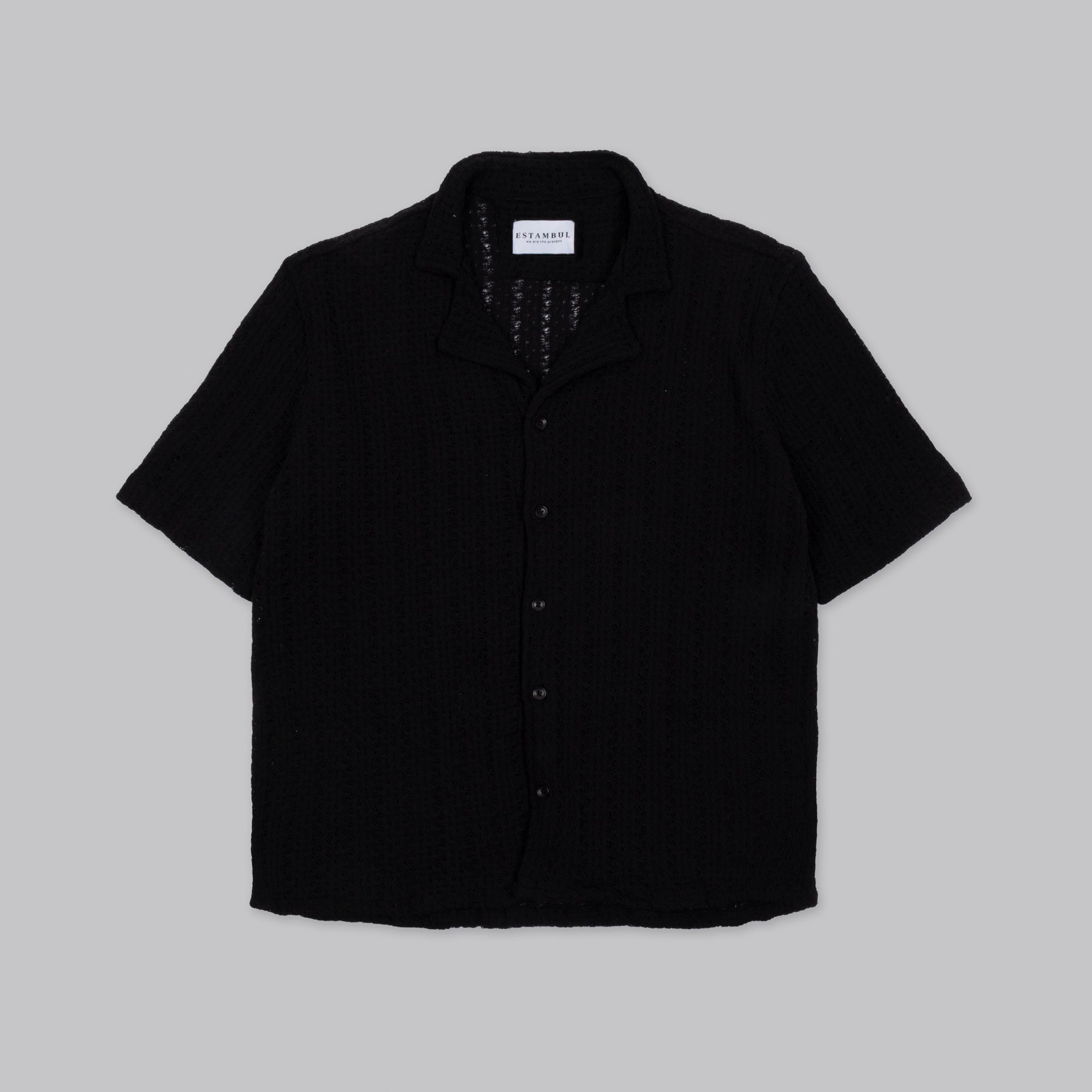 Camisa hombre boxy negra