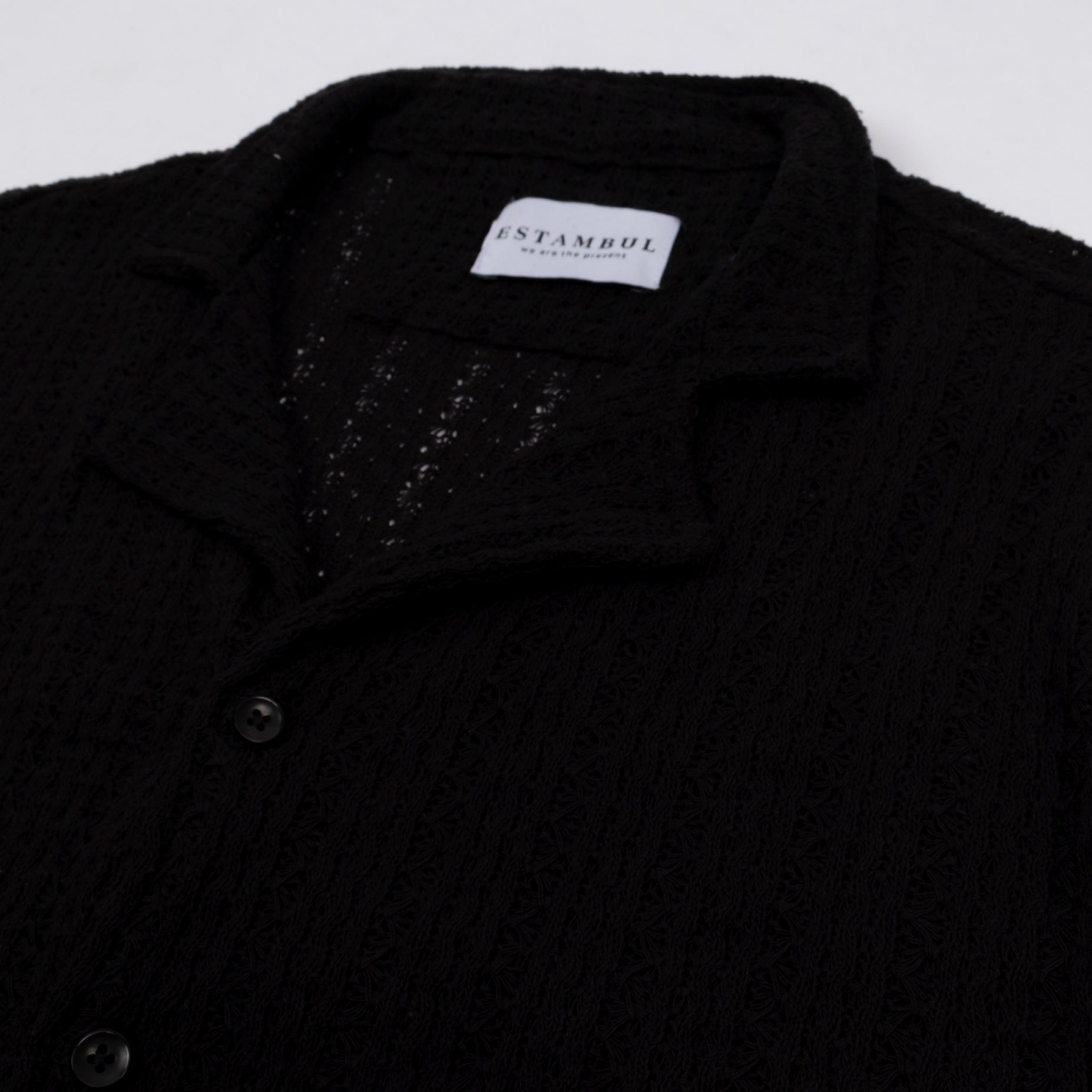 Camisa hombre boxy negra