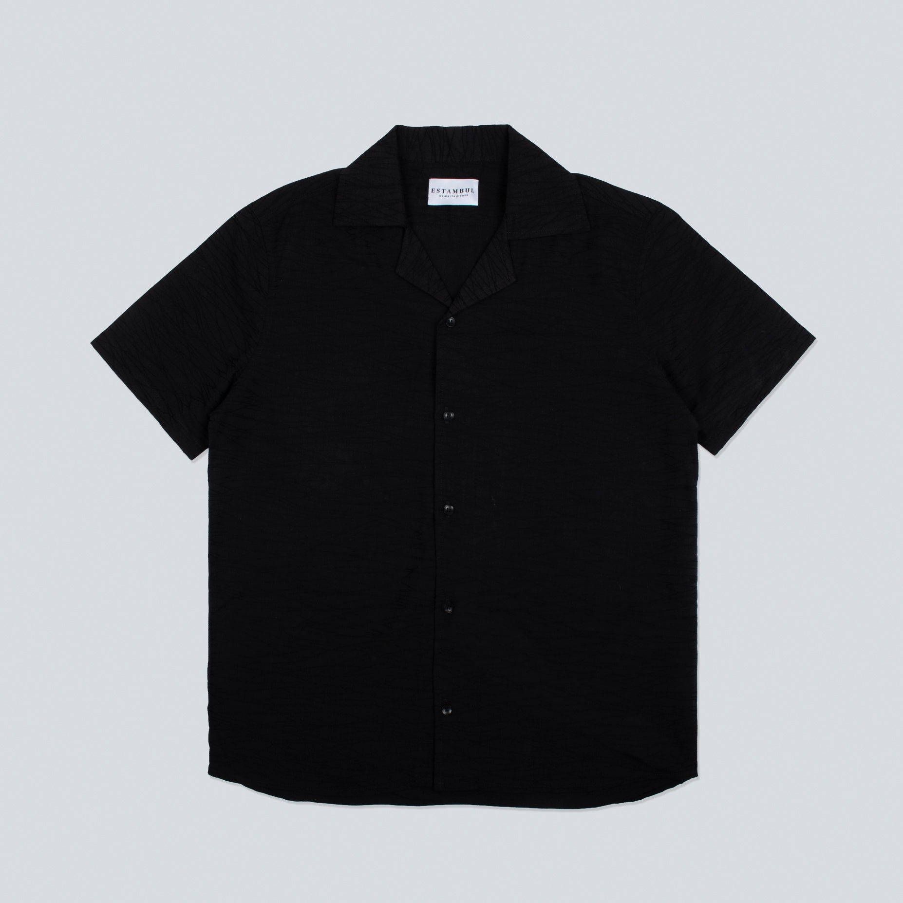 Camisa hombre textura negra