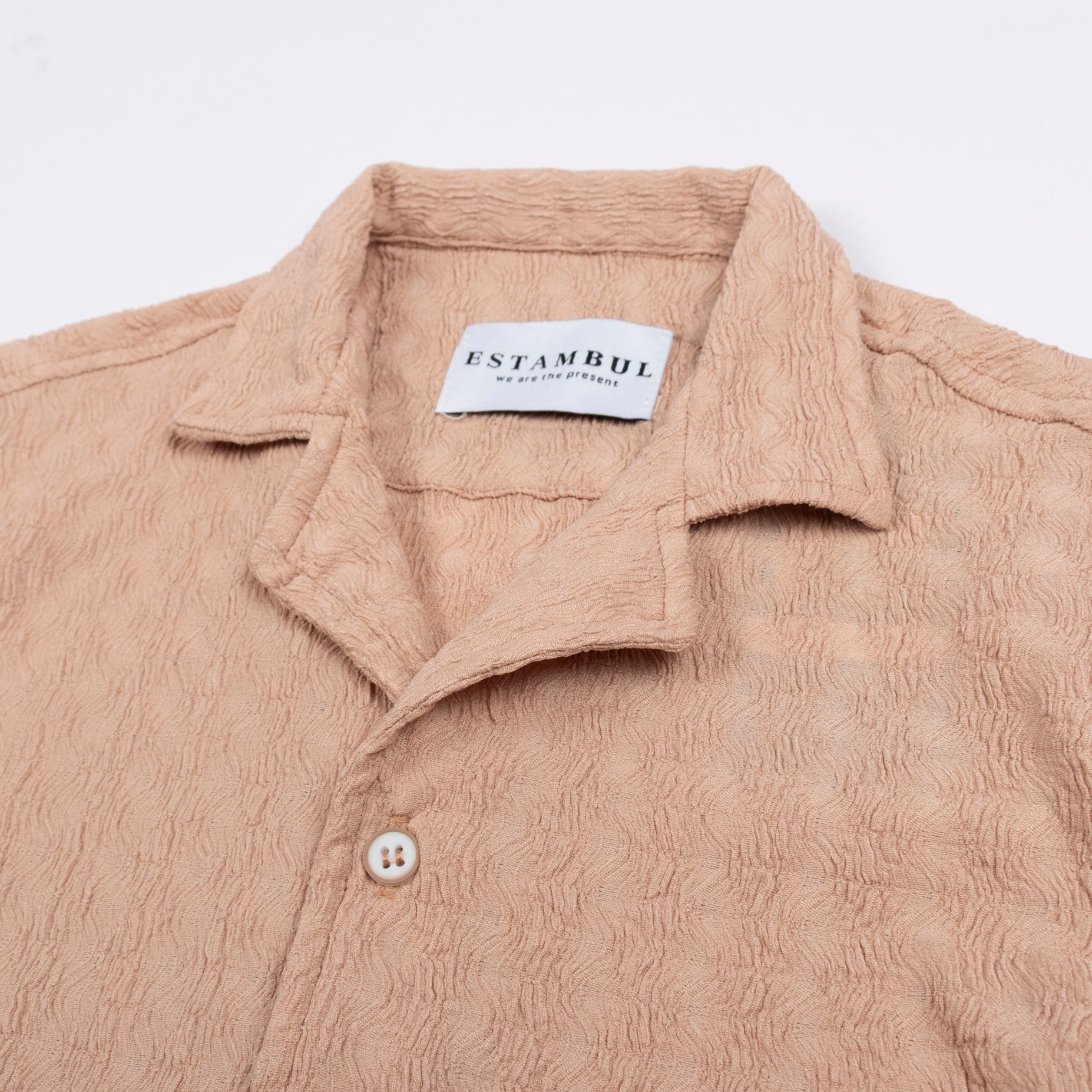 Camisa niño textura cafe