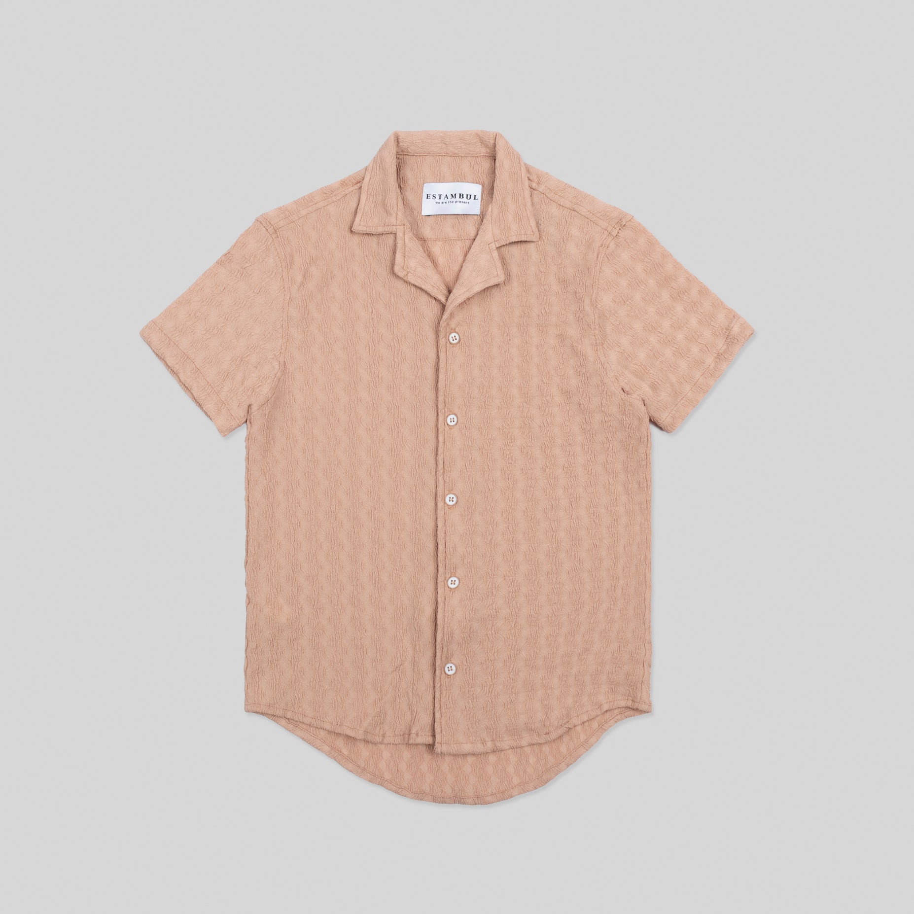 Camisa niño textura cafe
