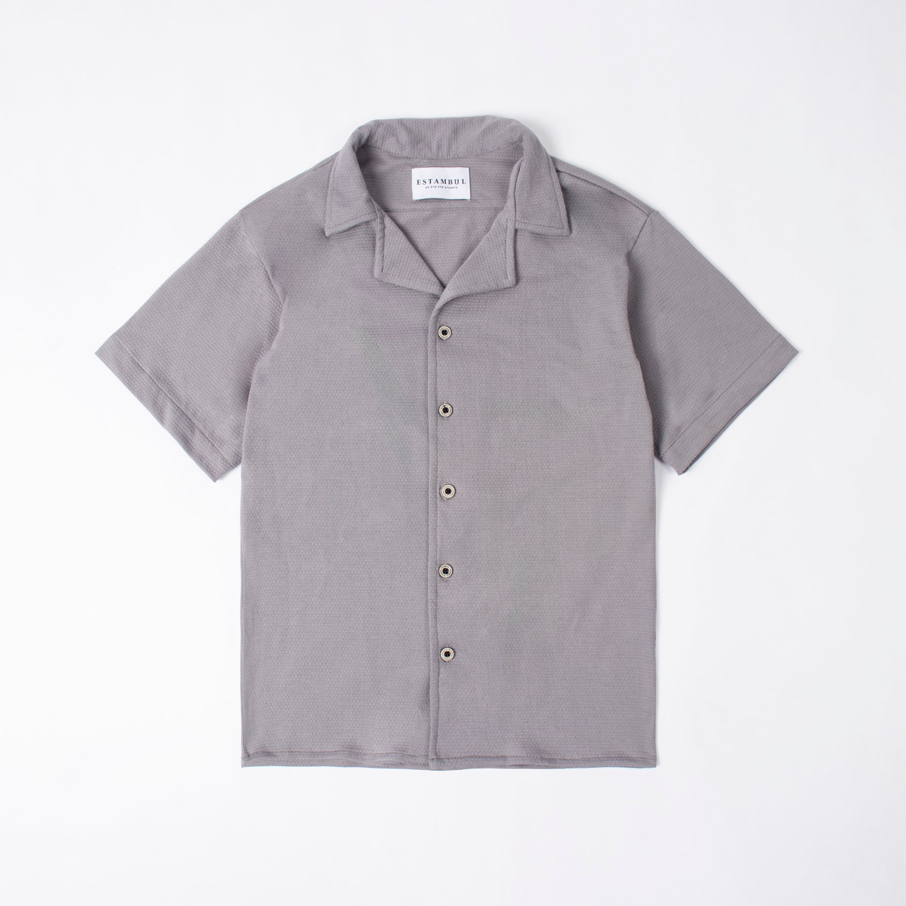 Camisa niño textura gris