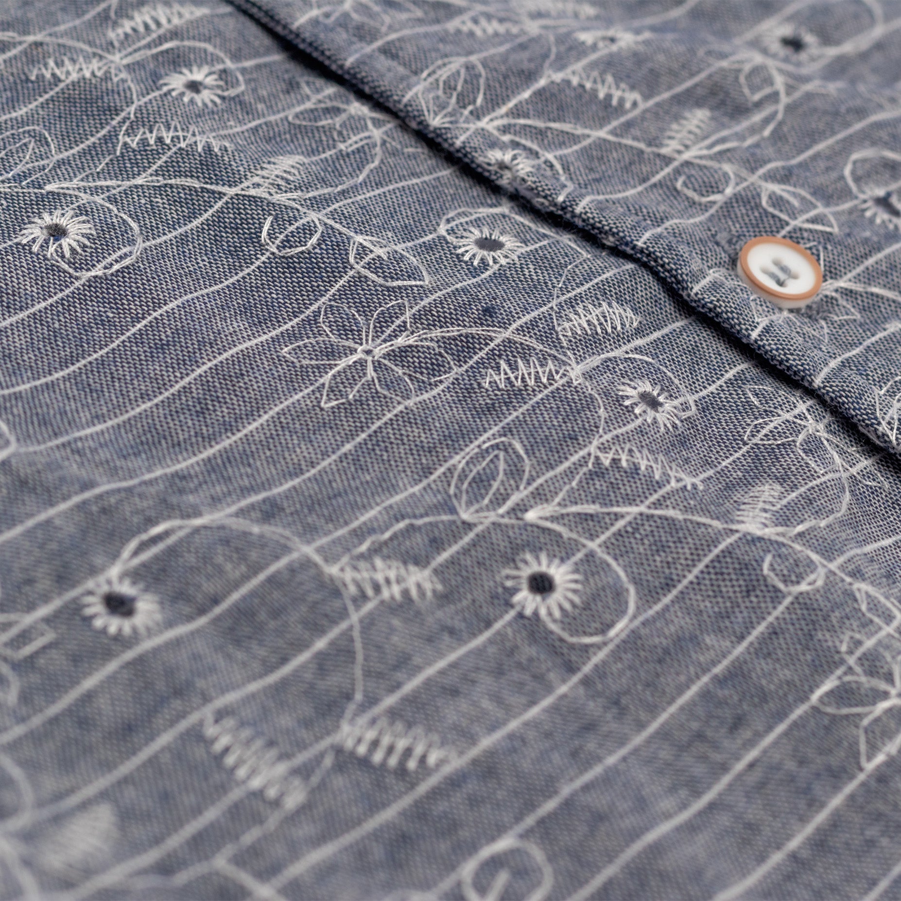 Camisa hombre textura flores