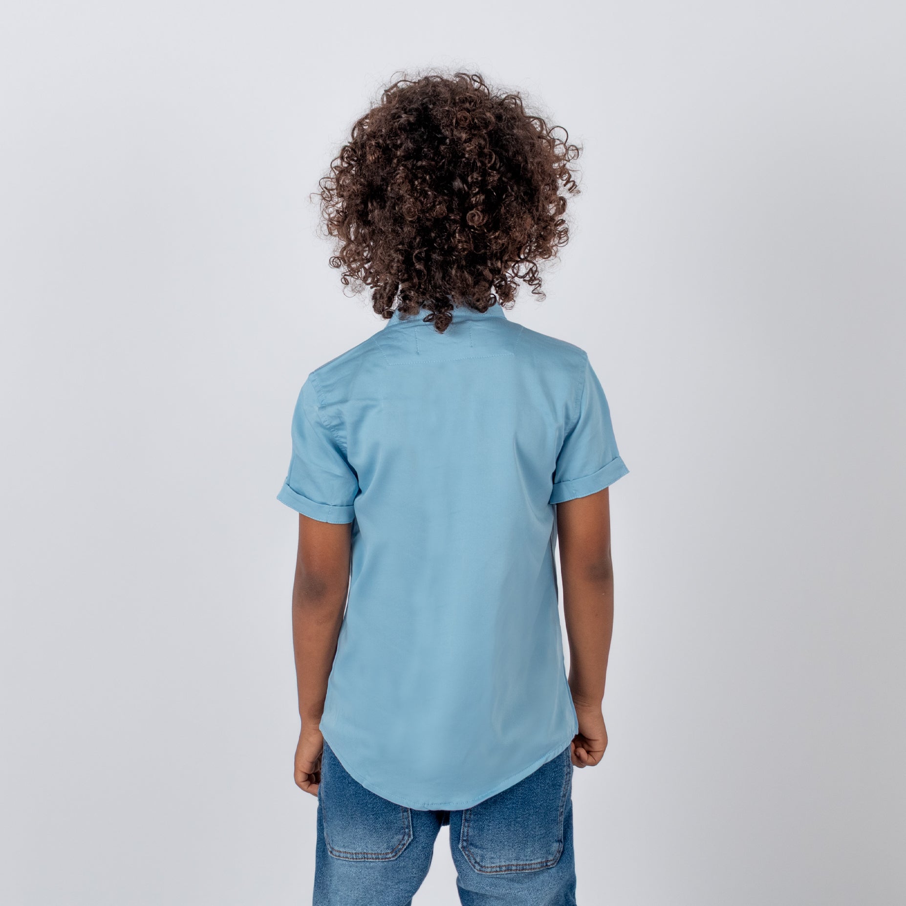 Camisa niño basica azul