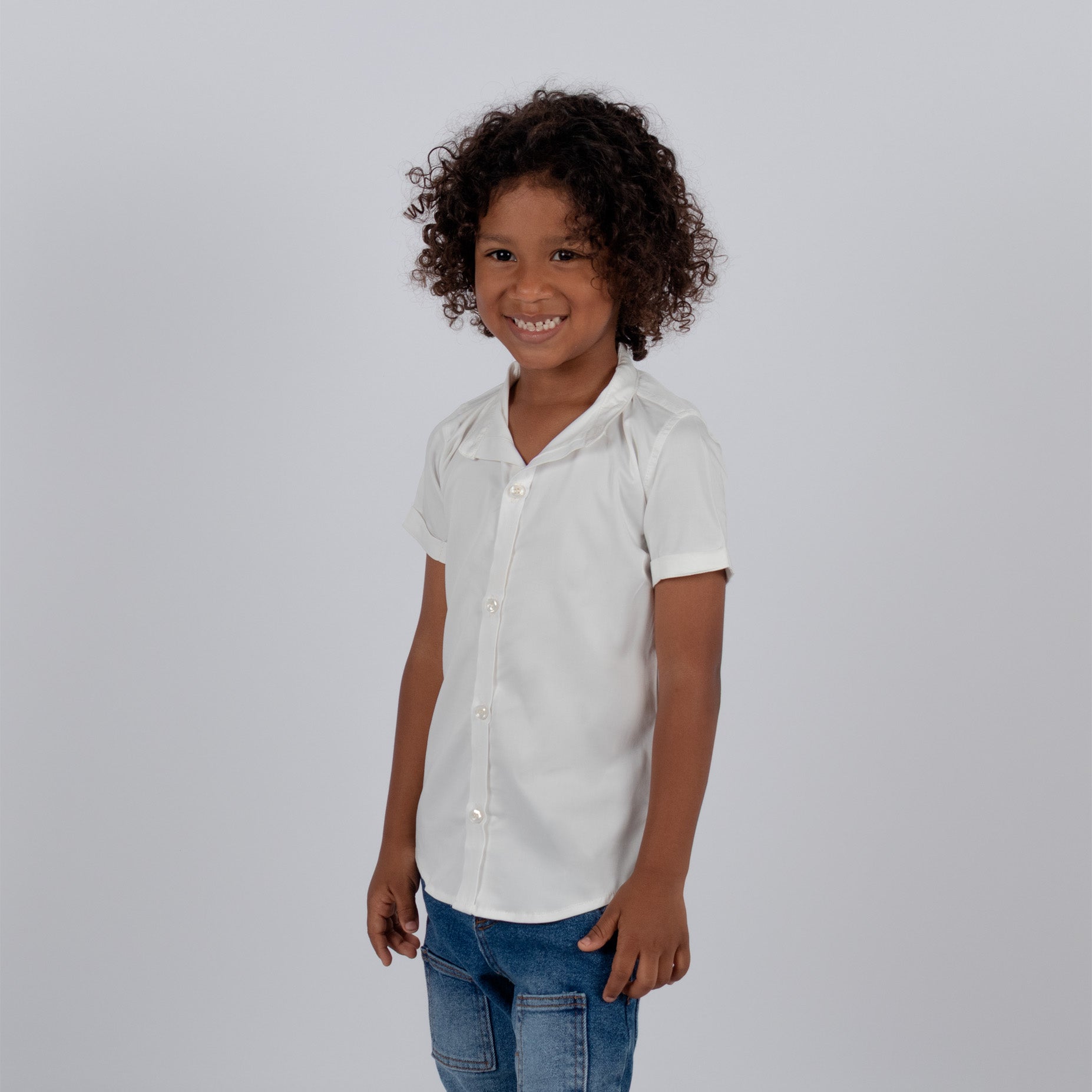 Camisa niño basica ivory