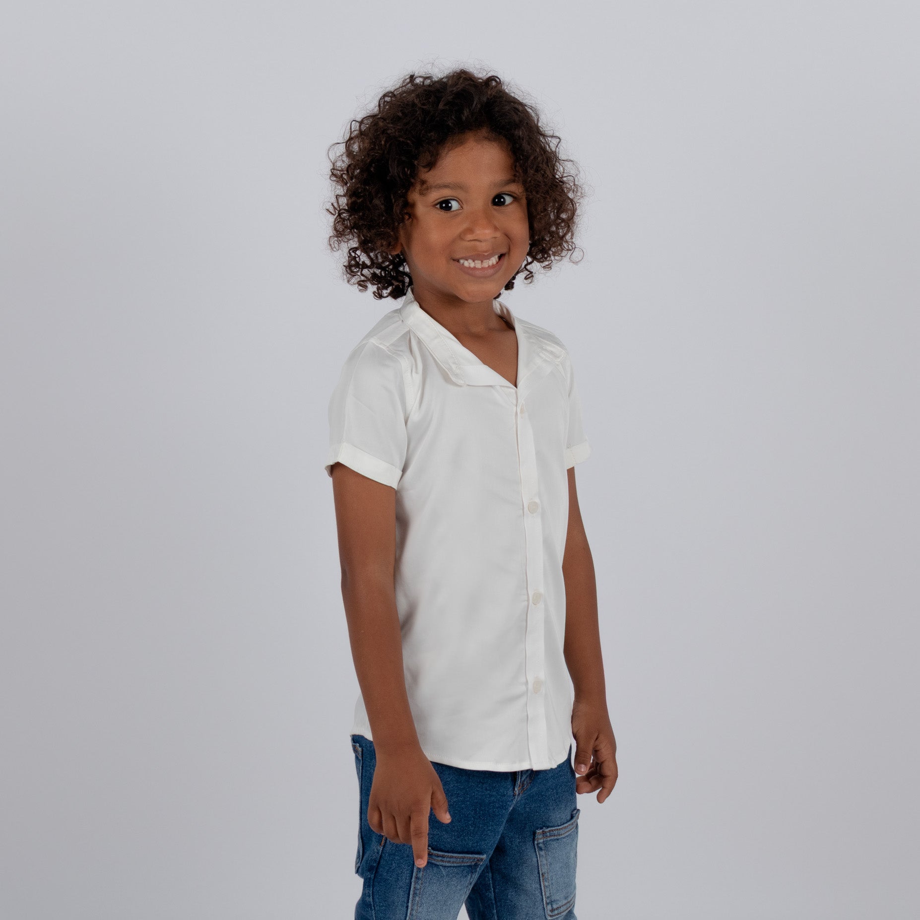 Camisa niño basica ivory