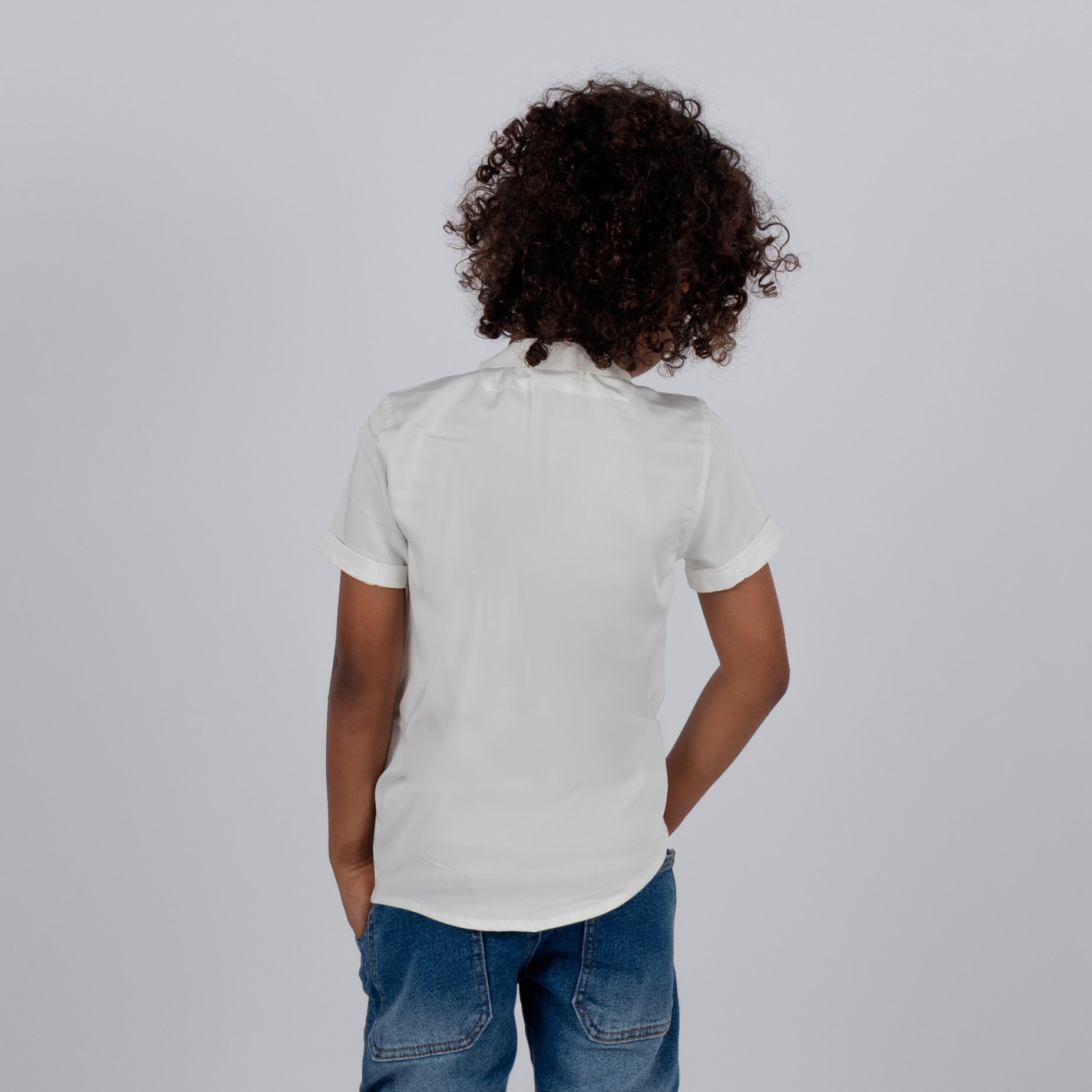 Camisa niño basica ivory