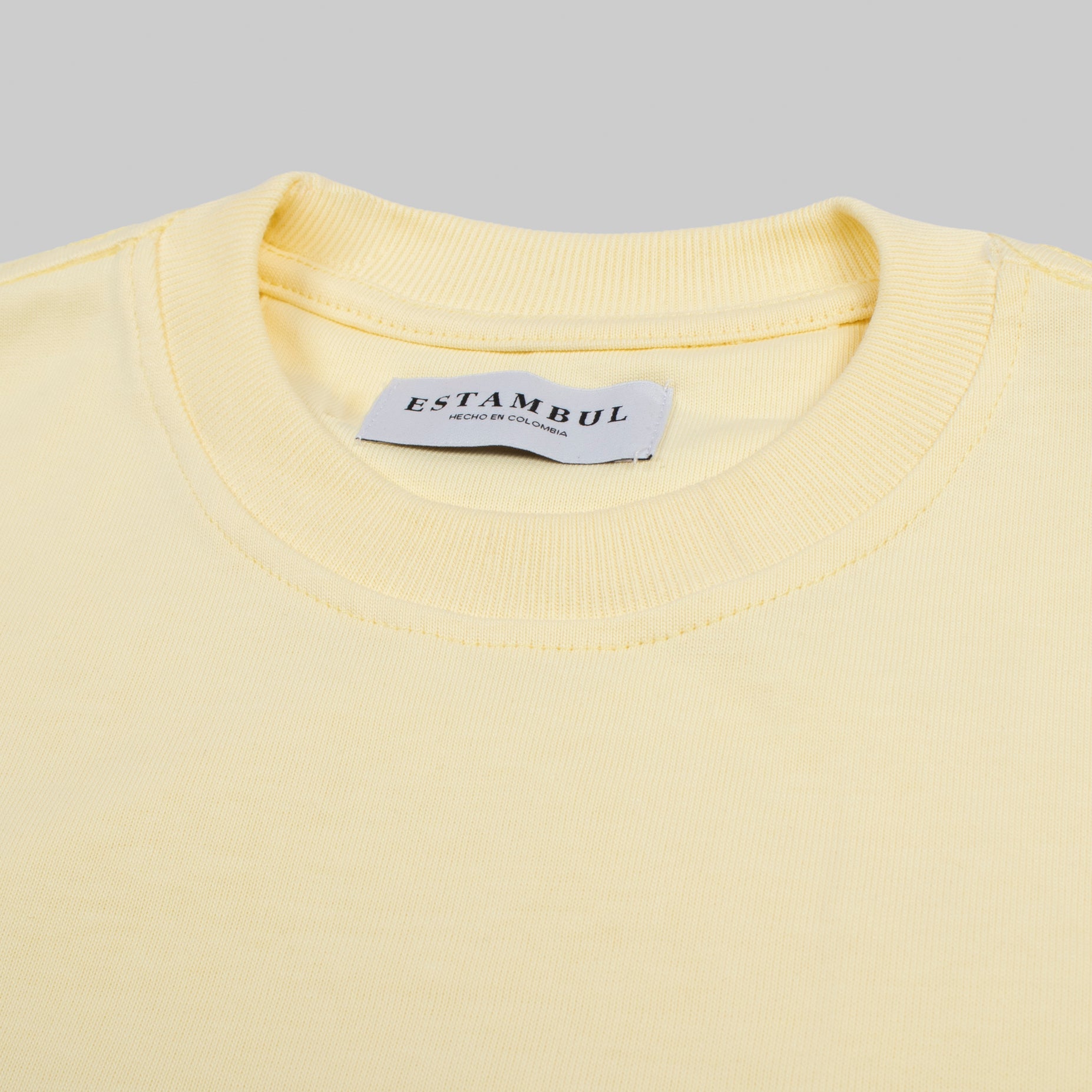 Camiseta hombre basica amarillo