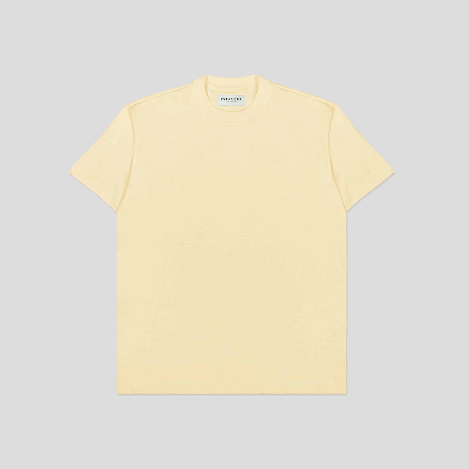 Camiseta hombre basica amarillo