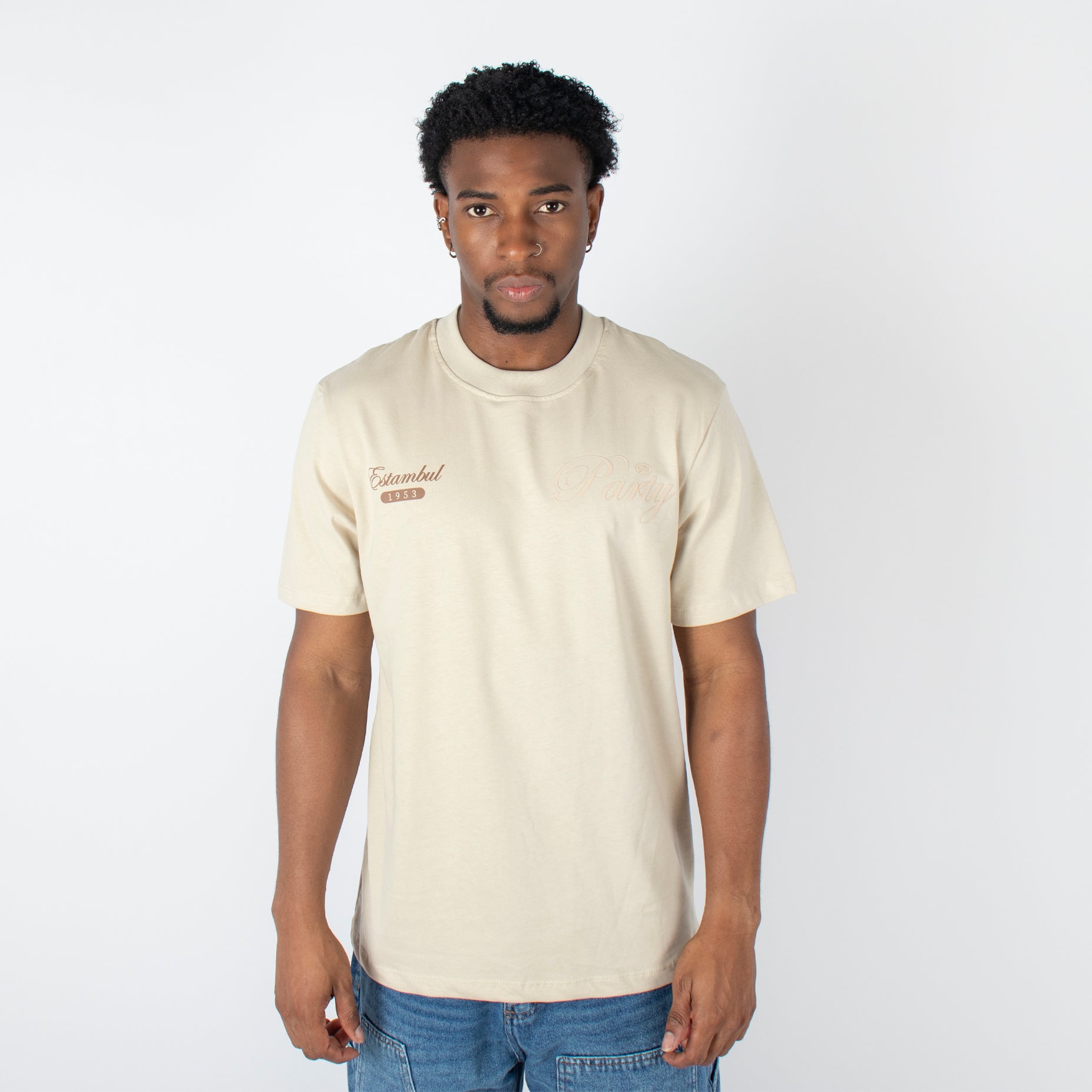 Camiseta hombre estampada party