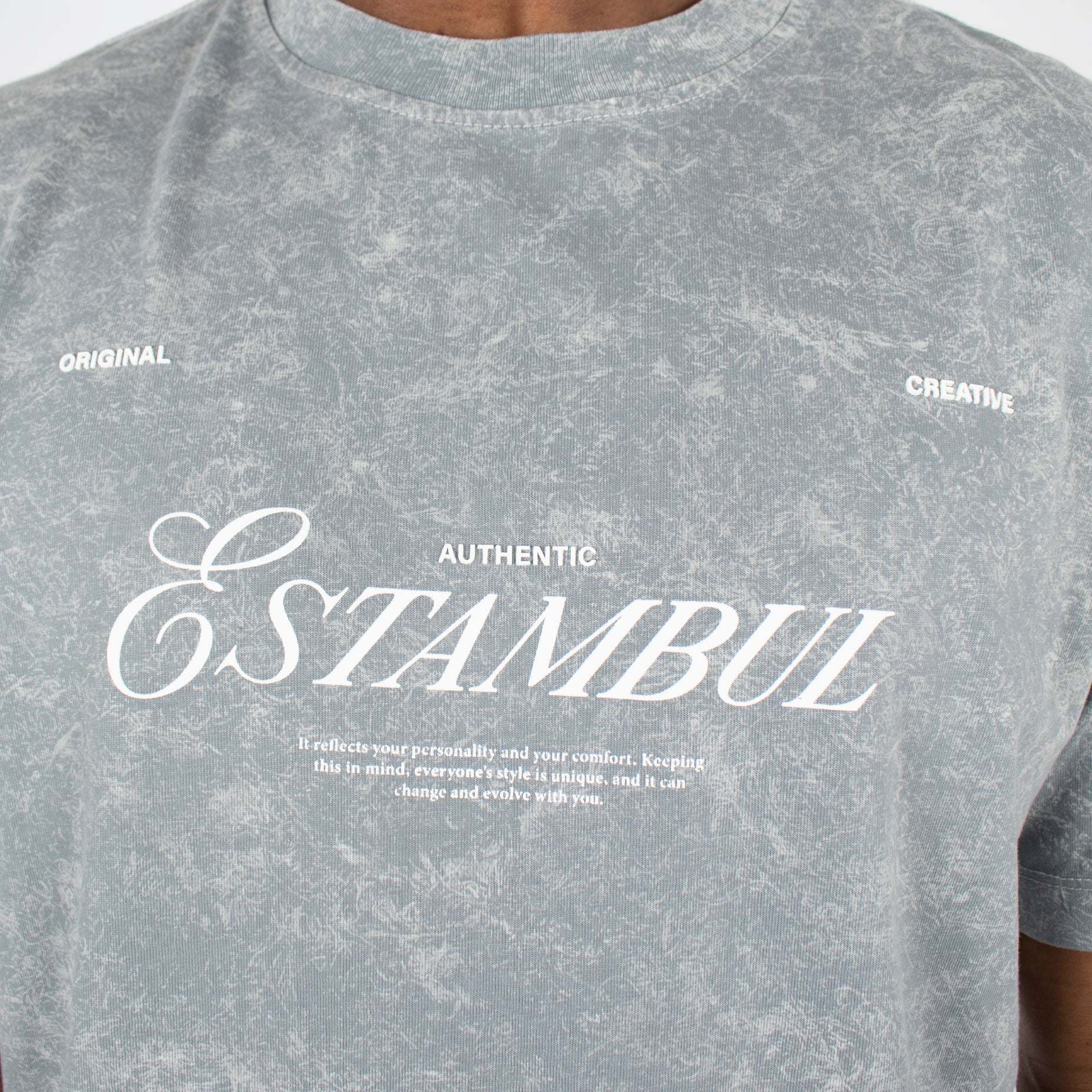 Camiseta hombre acid wear gris