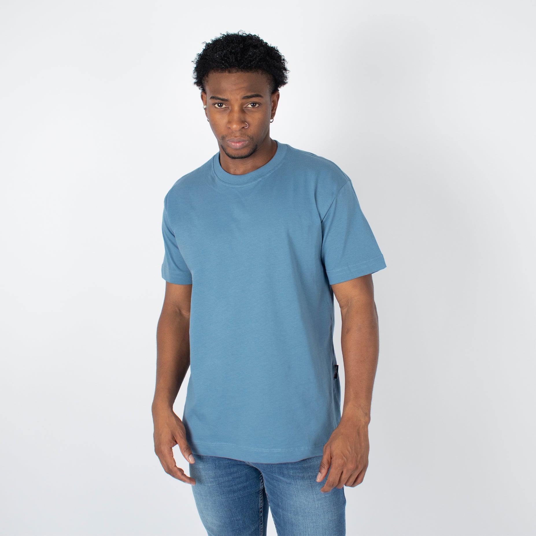 Camiseta hombre basica indigo