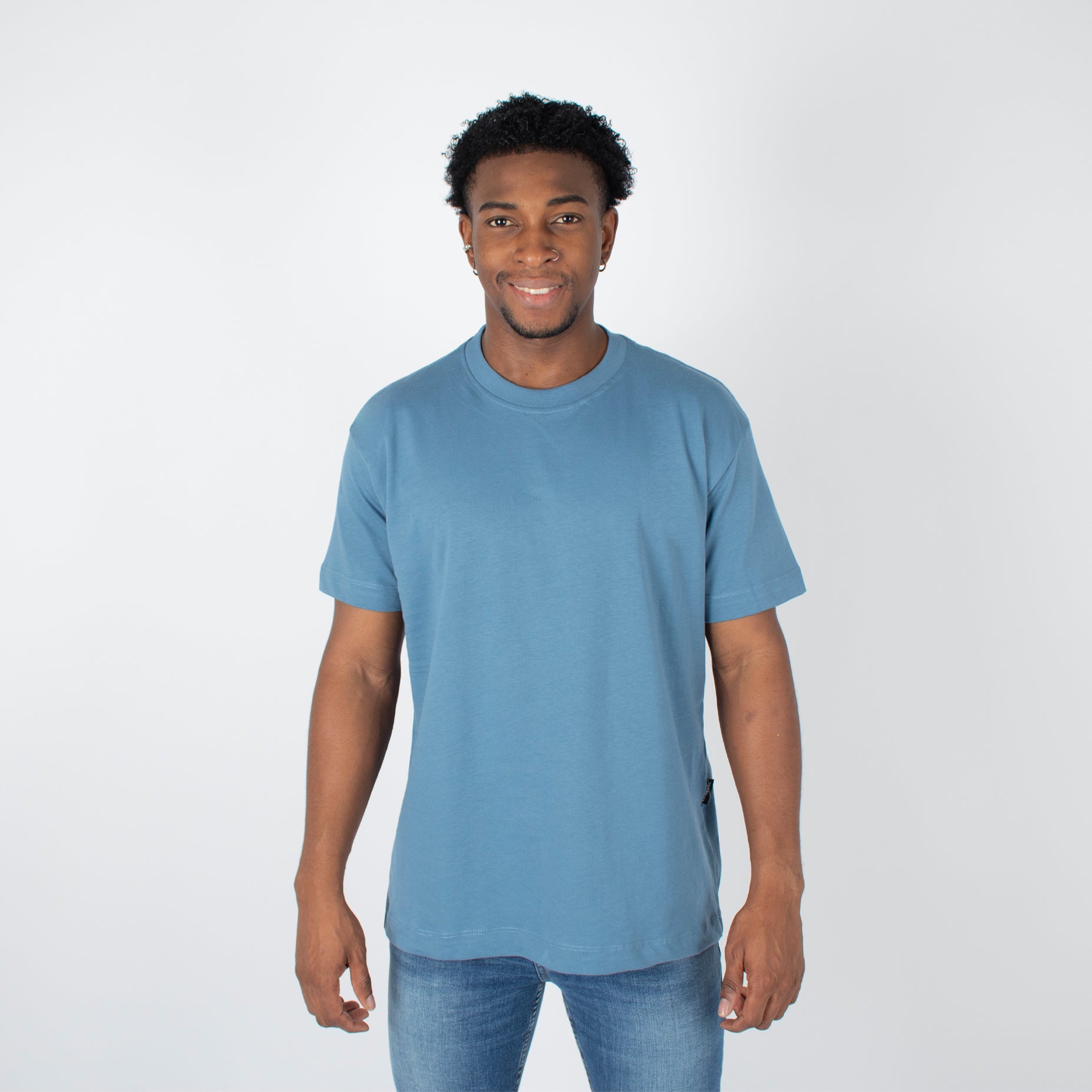 Camiseta hombre basica indigo