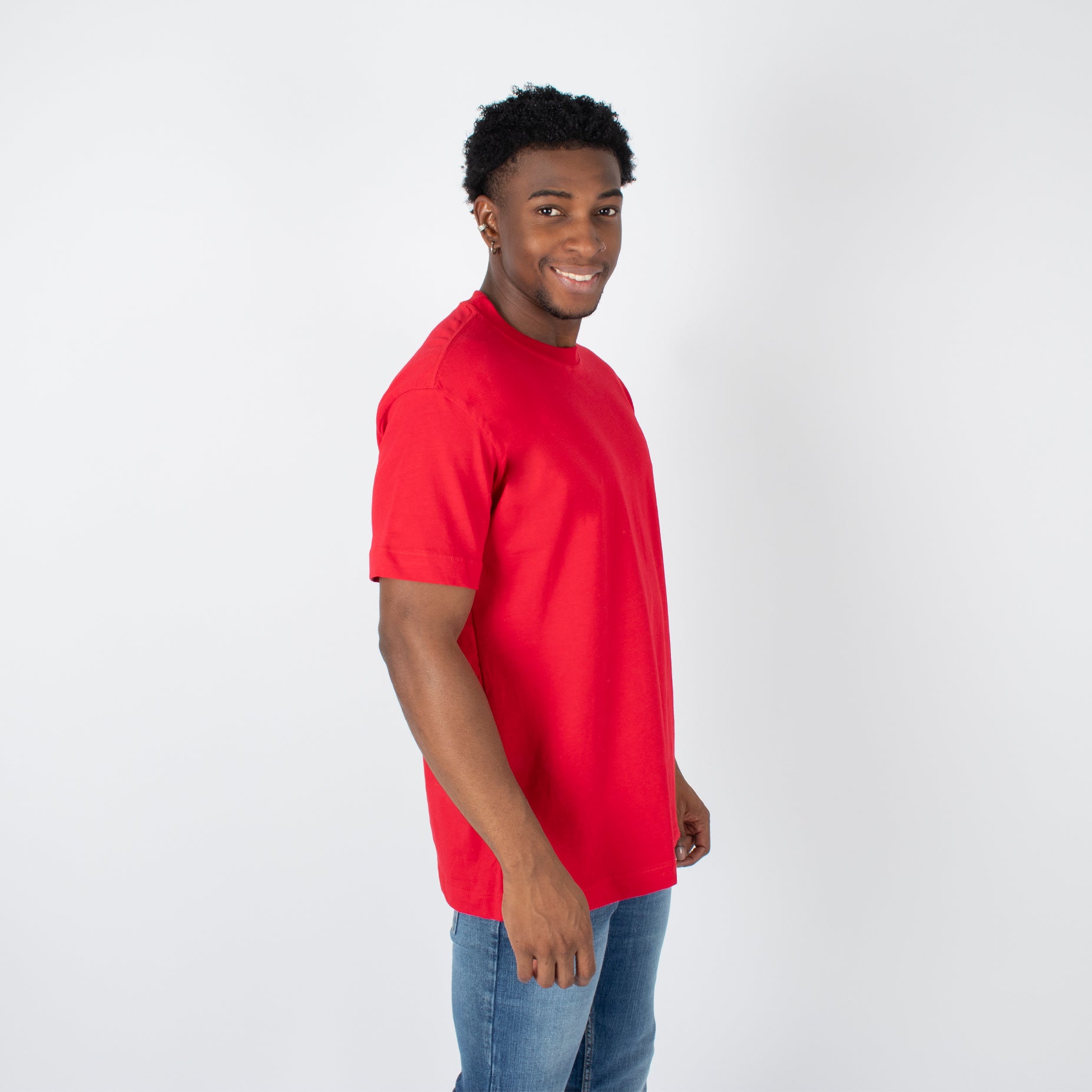 Camiseta hombre basica rojo