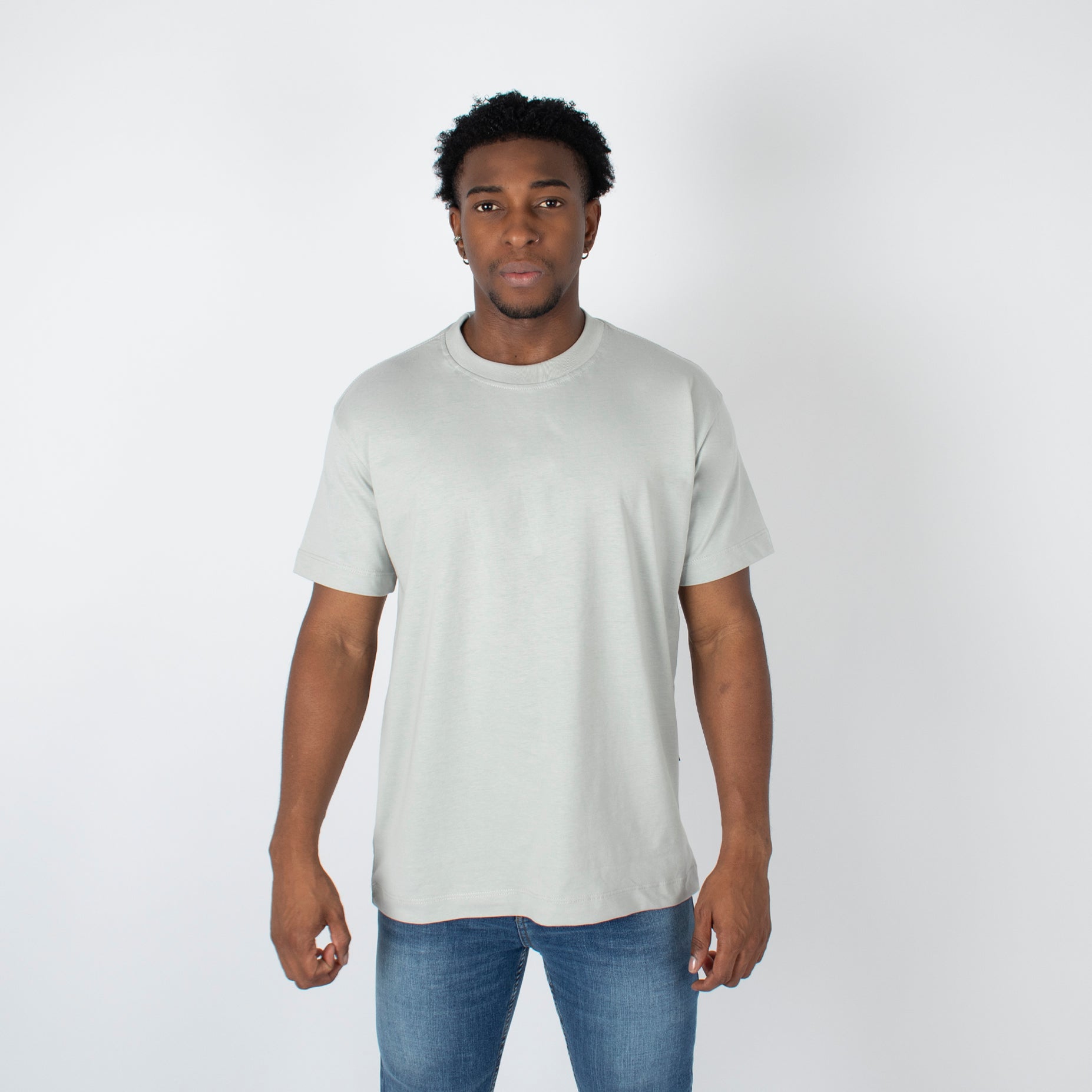 Camiseta hombre basica perla