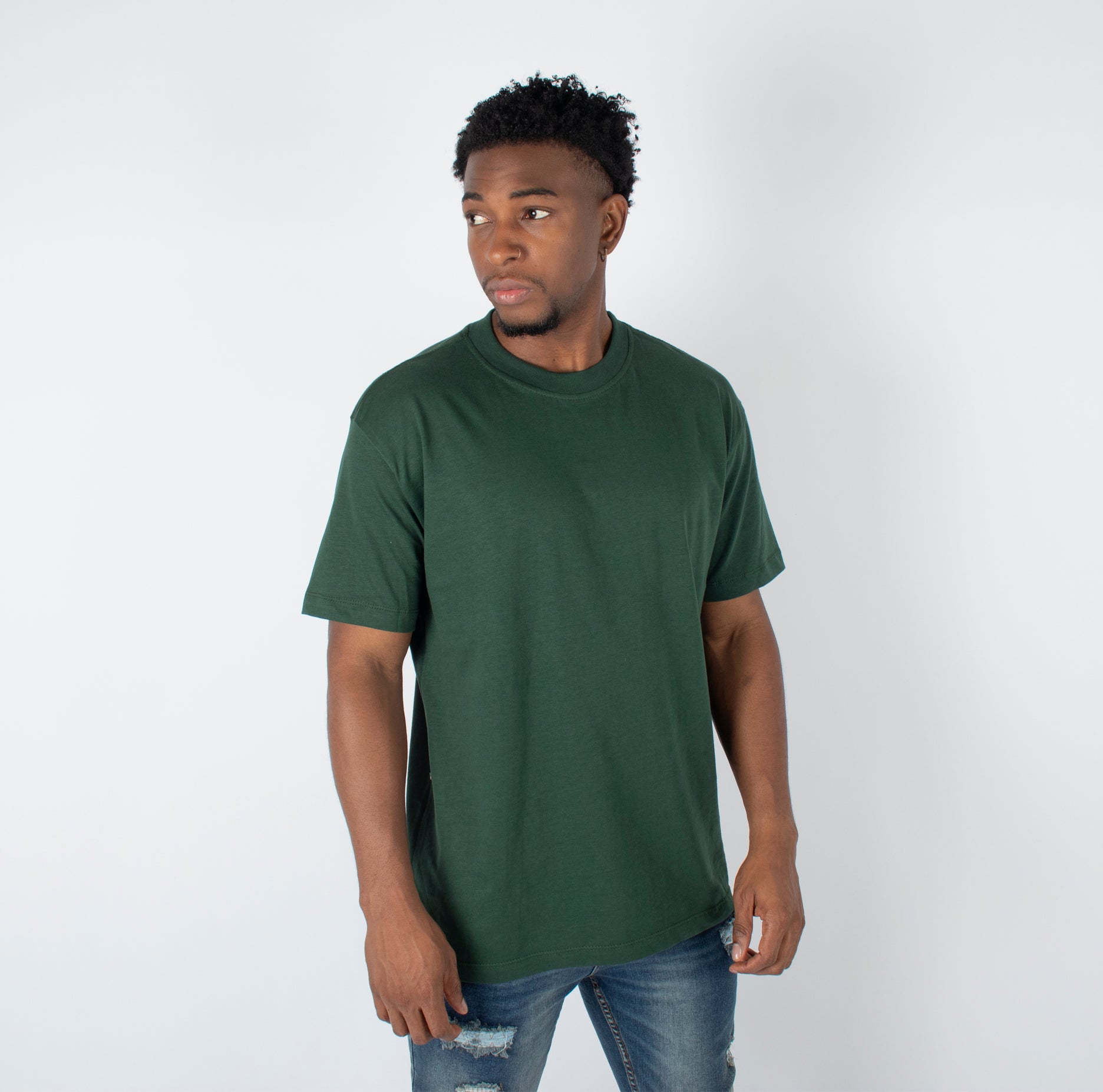 Camiseta hombre basica verde