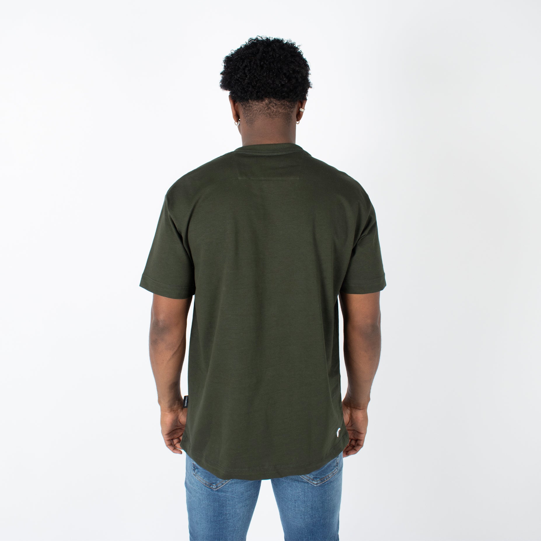 Camiseta hombre basica verde