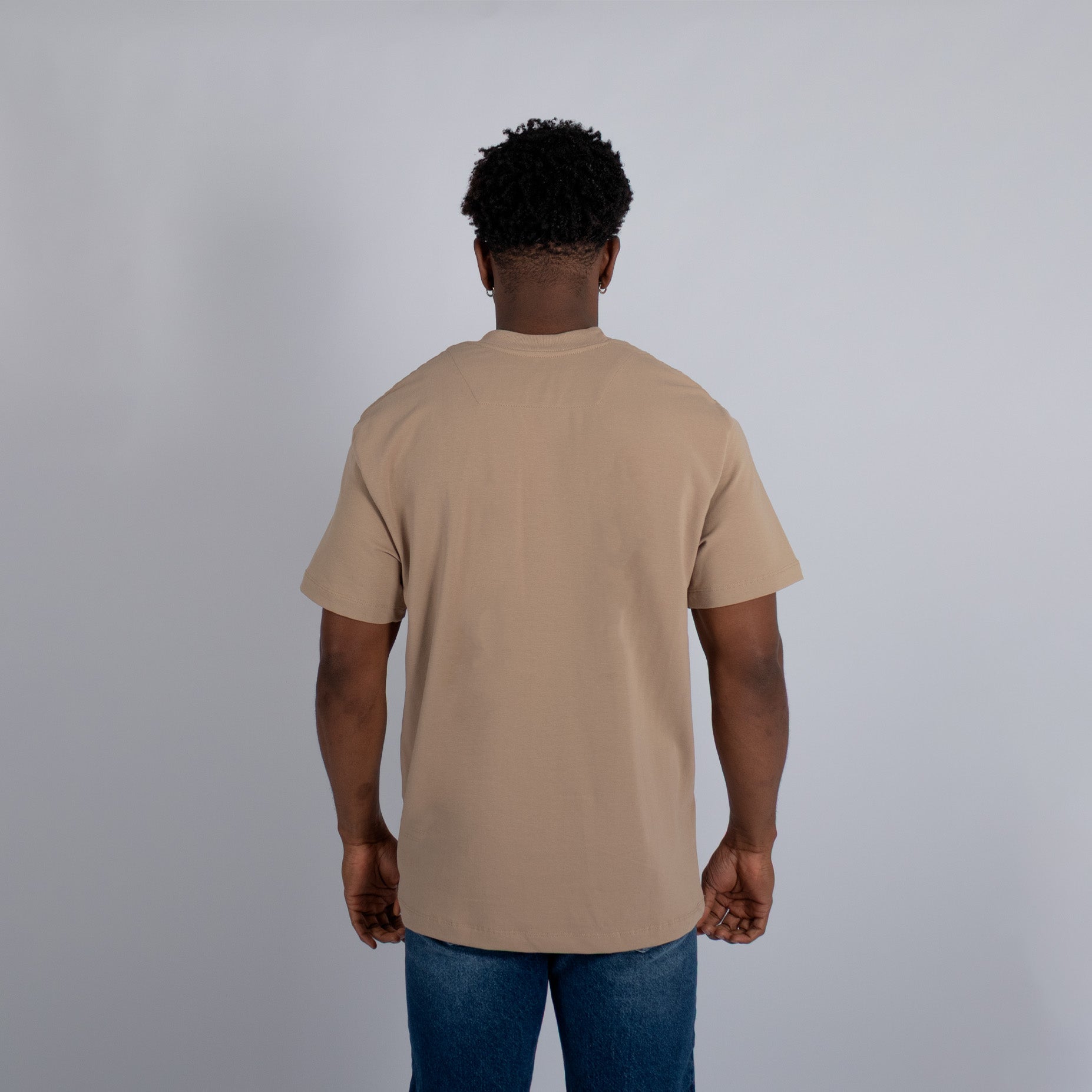 Camiseta hombre basica camel