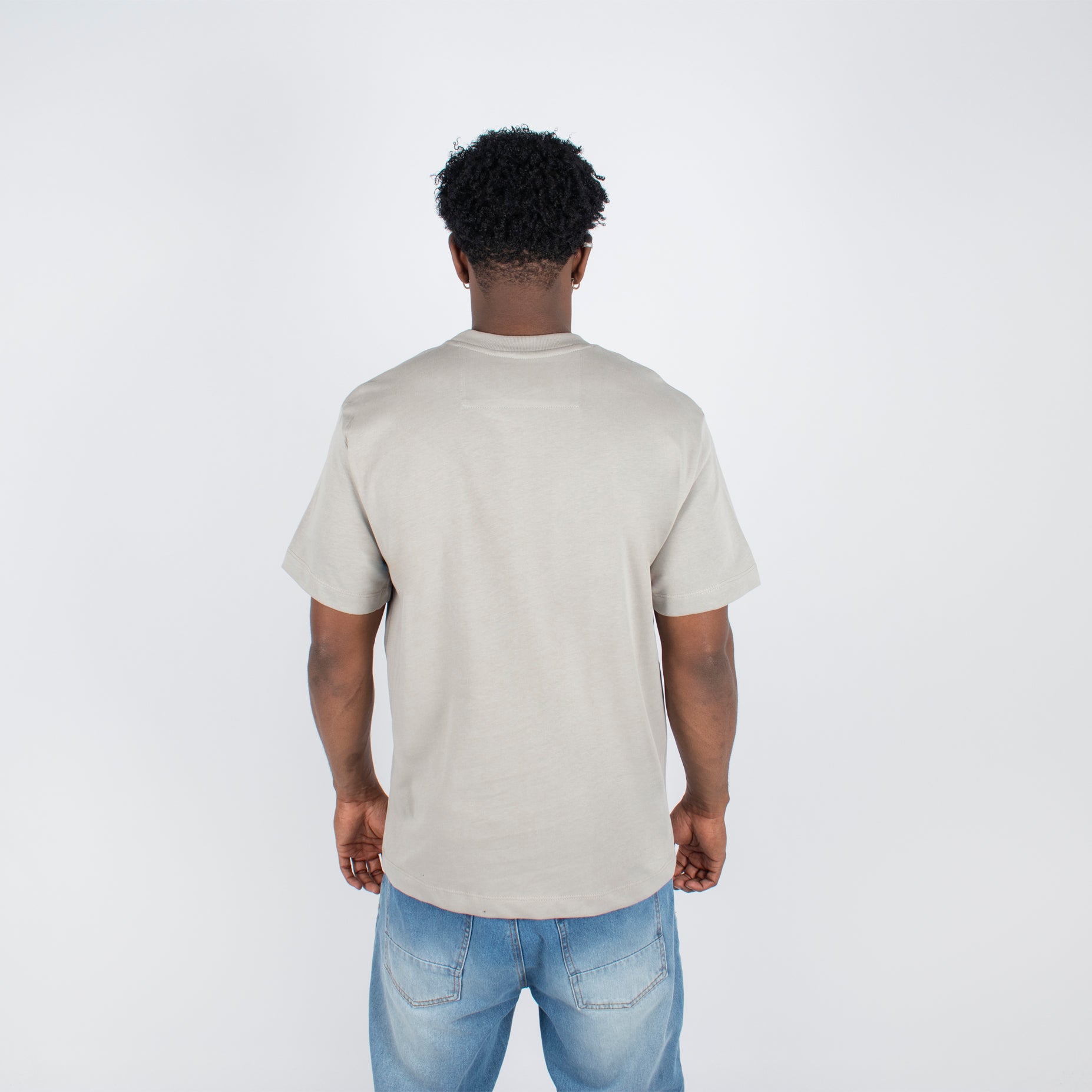 Camiseta hombre basica gris clara