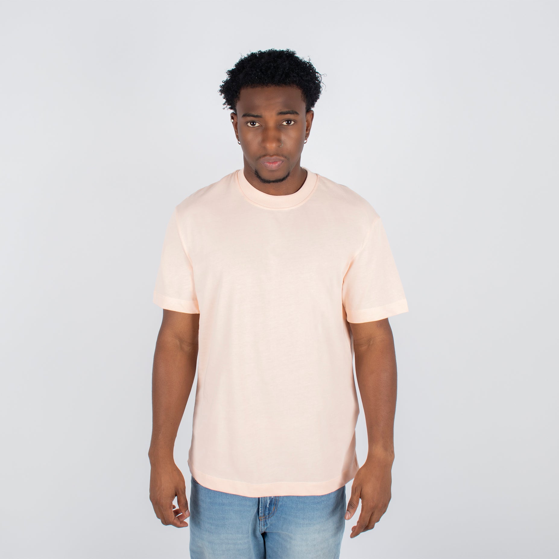 Camiseta hombre basica rosada