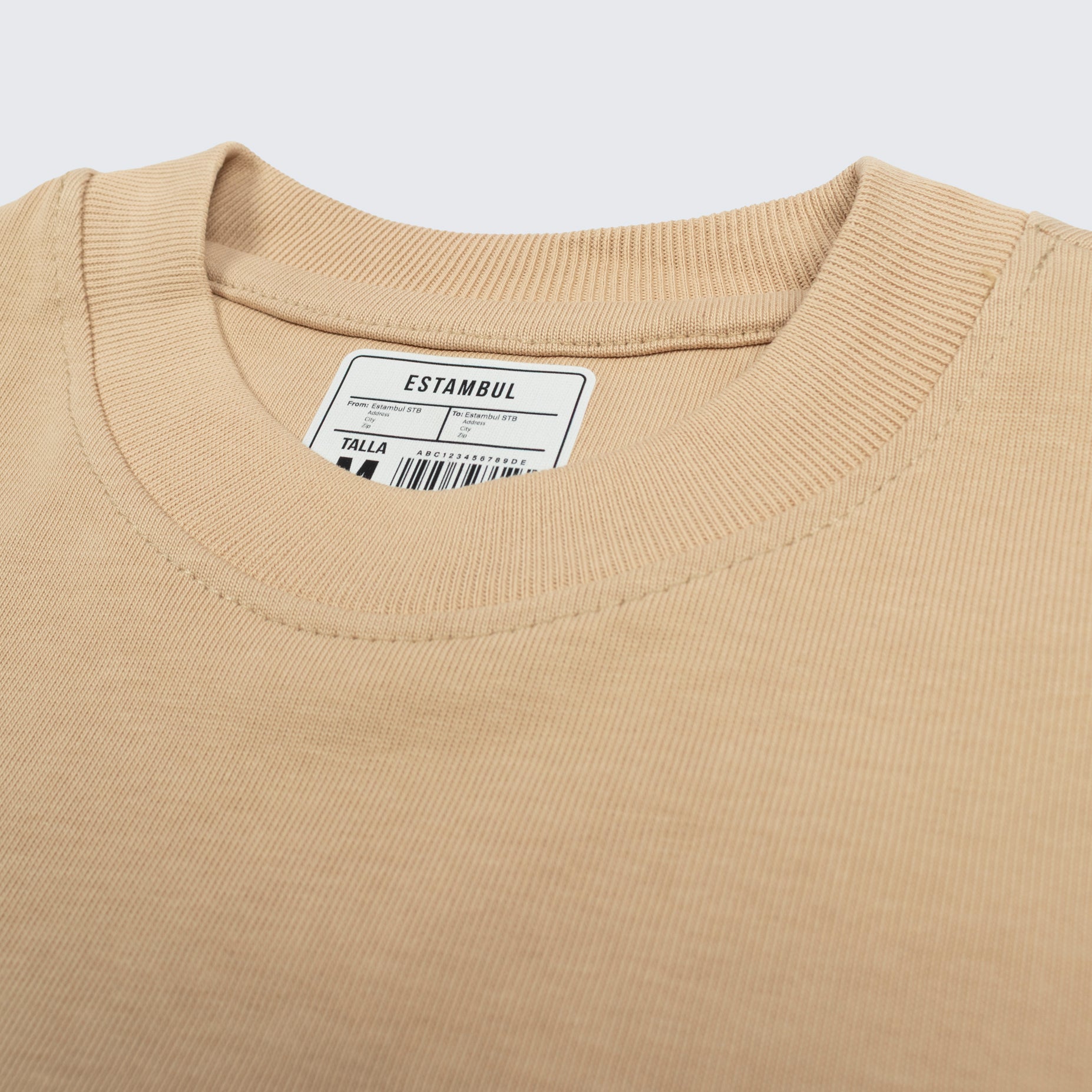 Camiseta hombre básica camel