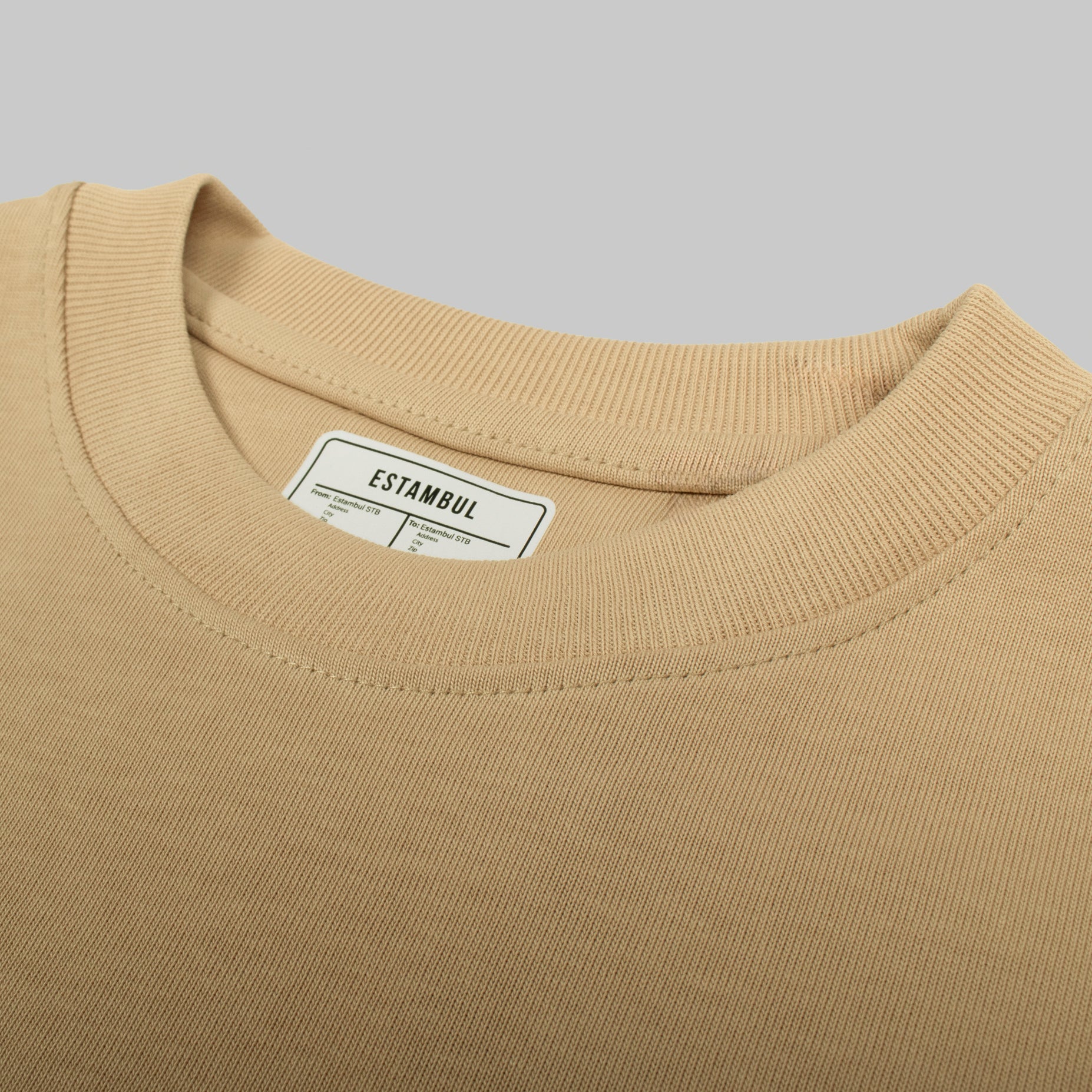 Camiseta hombre básica camel