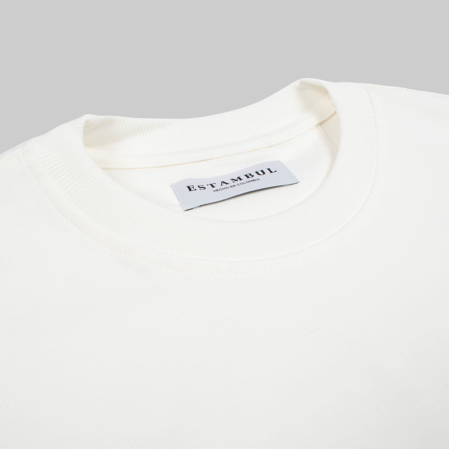 Camiseta hombre básica Marfil