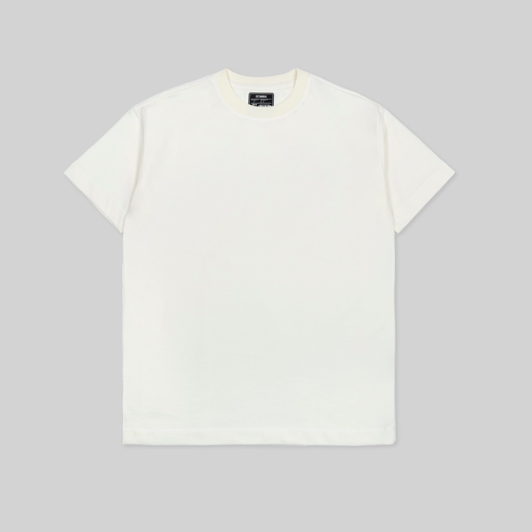 Camiseta hombre básica marfil