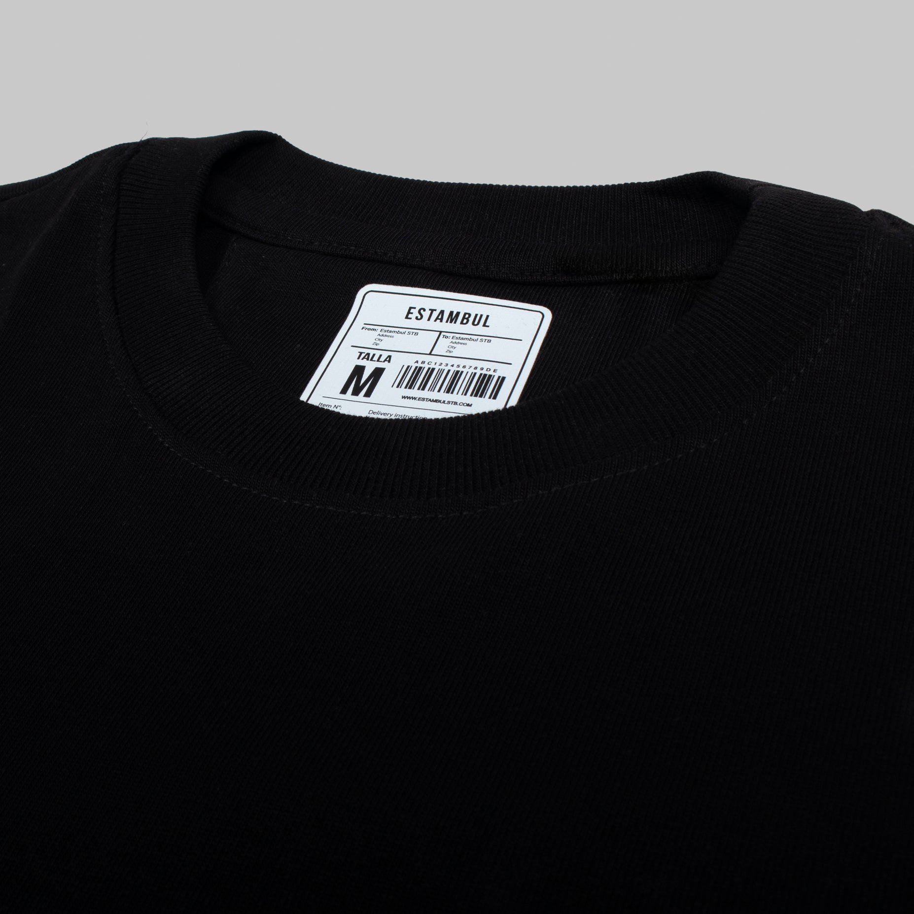 Camiseta hombre básica negro