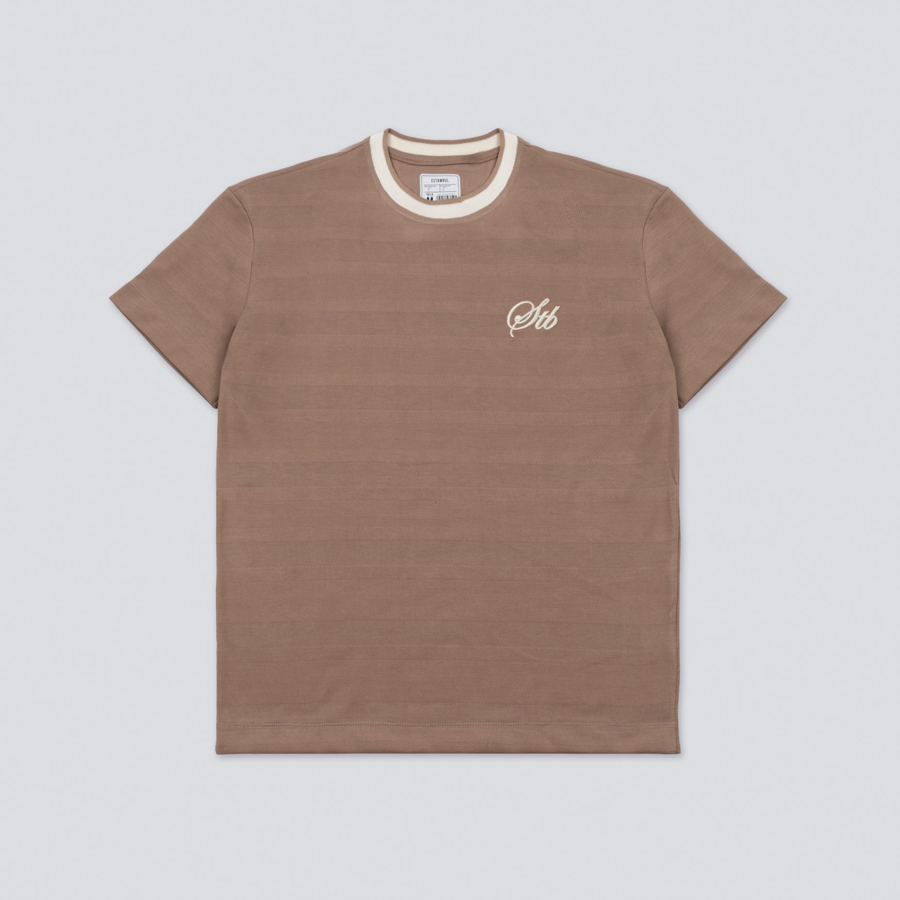 Camiseta hombre textura stb camel